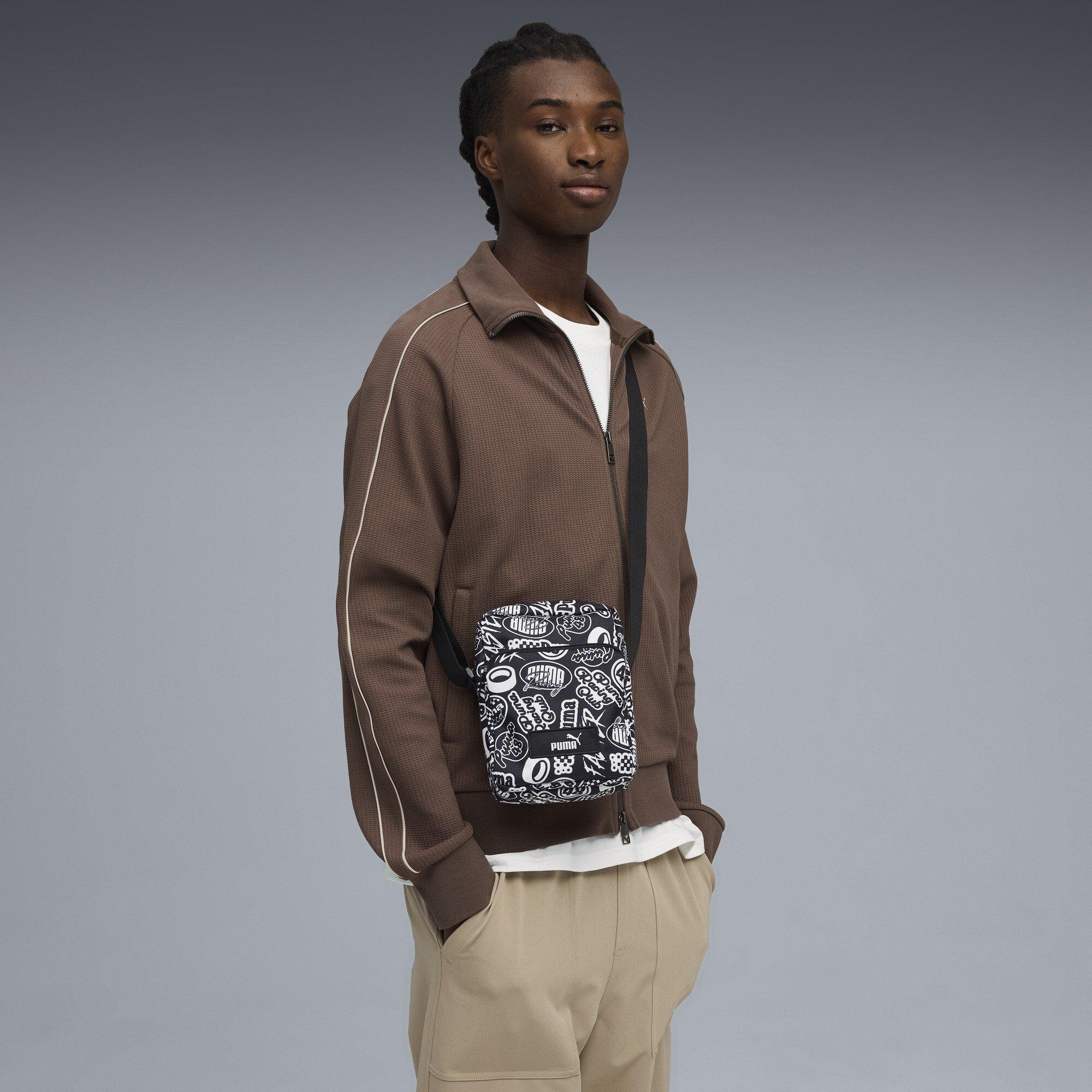 Zwart/Turbo Aop - Puma - Men's Academy Aop Portable Cross Body Bag - 3