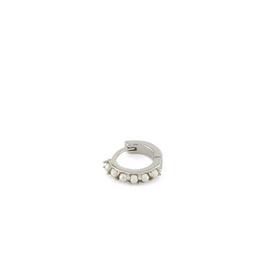 Serge DeNimes Silver PEARL Hoop Earring