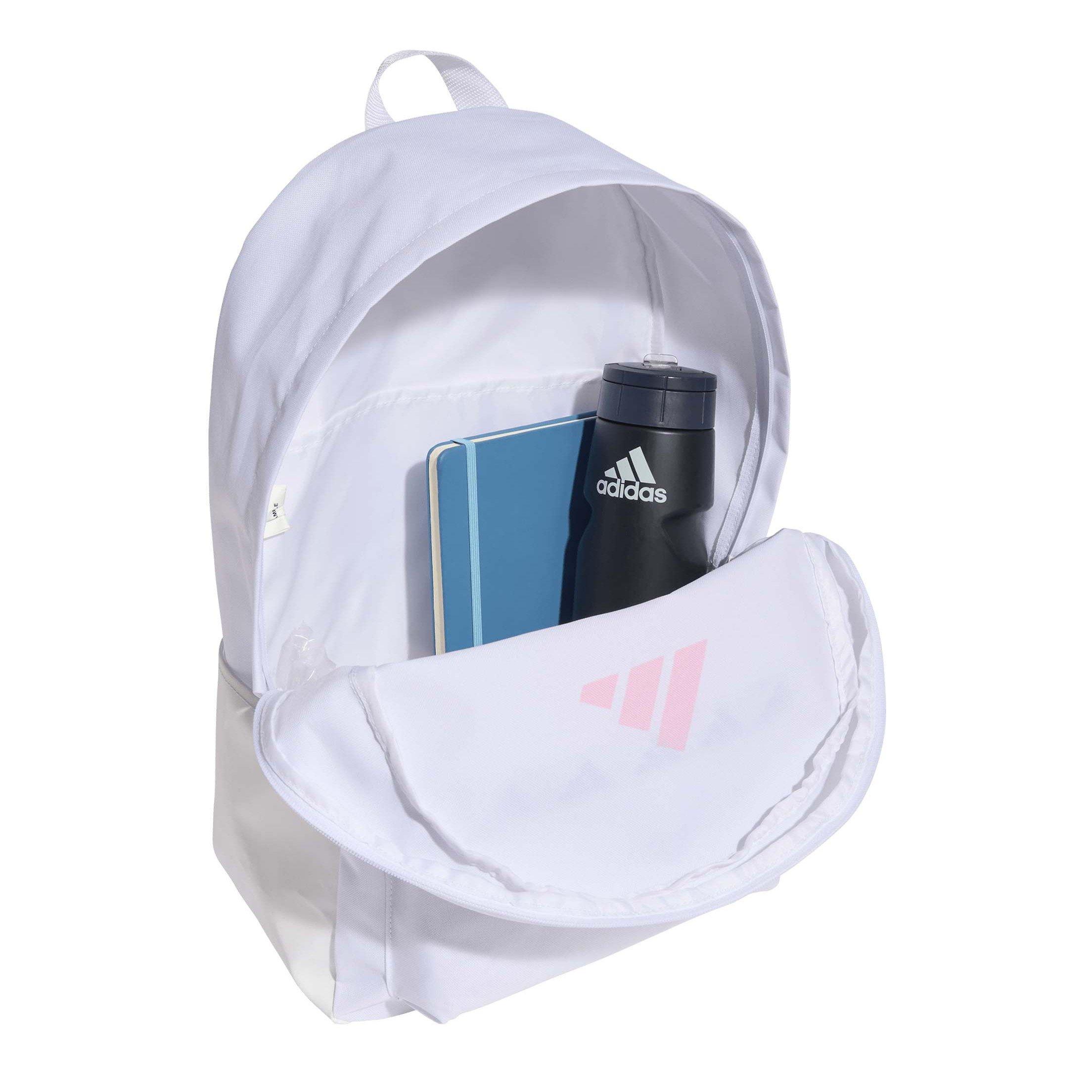 White/Lucred - adidas - Classic Tape Backpack - 4