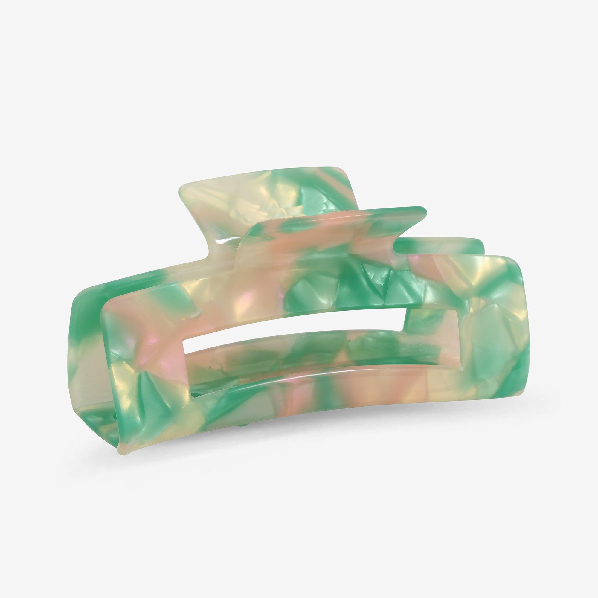 Mood Women's Pastel Resin Claw Clip Green