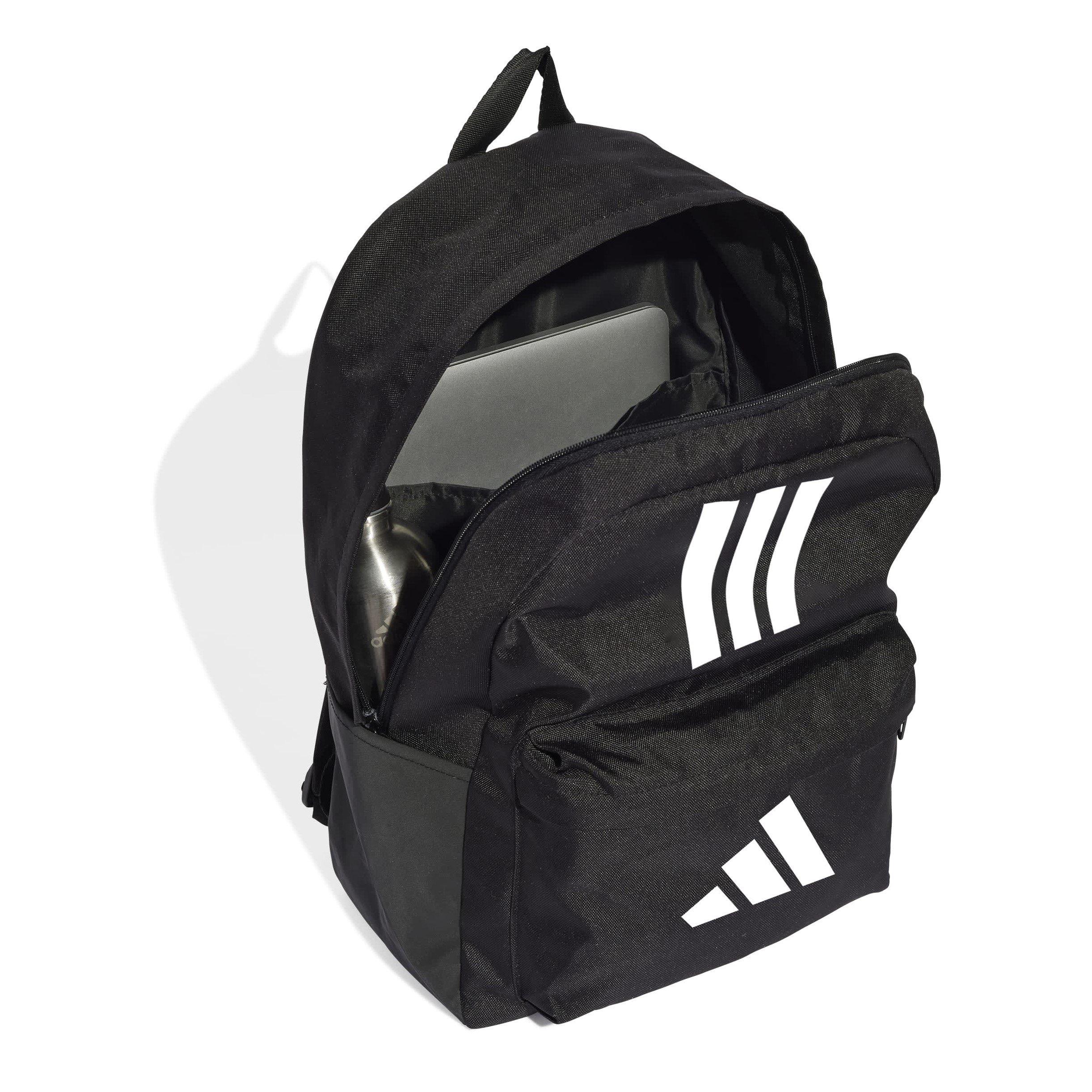 Black/White - adidas - Classic Bars 3-Stripe Backpack Adults - 5