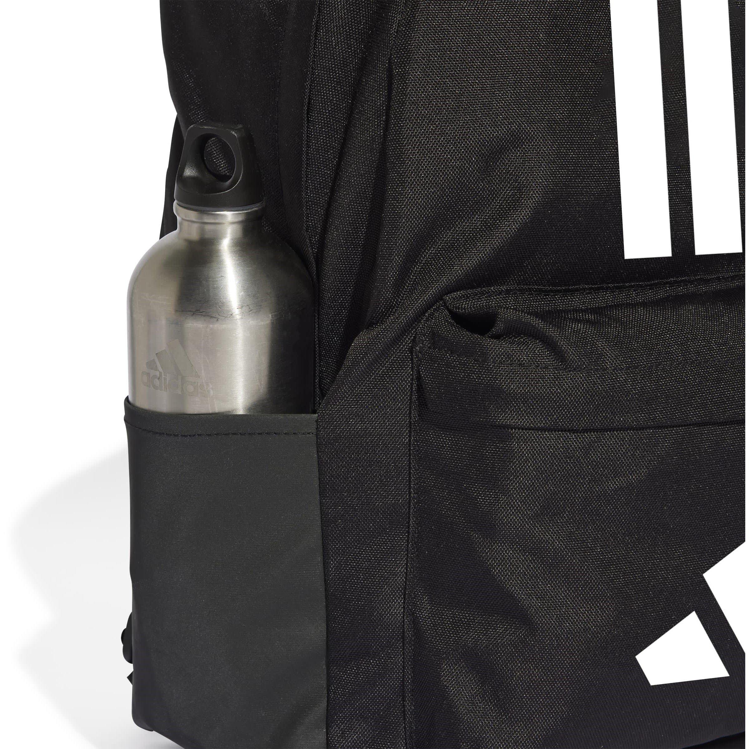 Black/White - adidas - Classic Bars 3-Stripe Backpack Adults - 6
