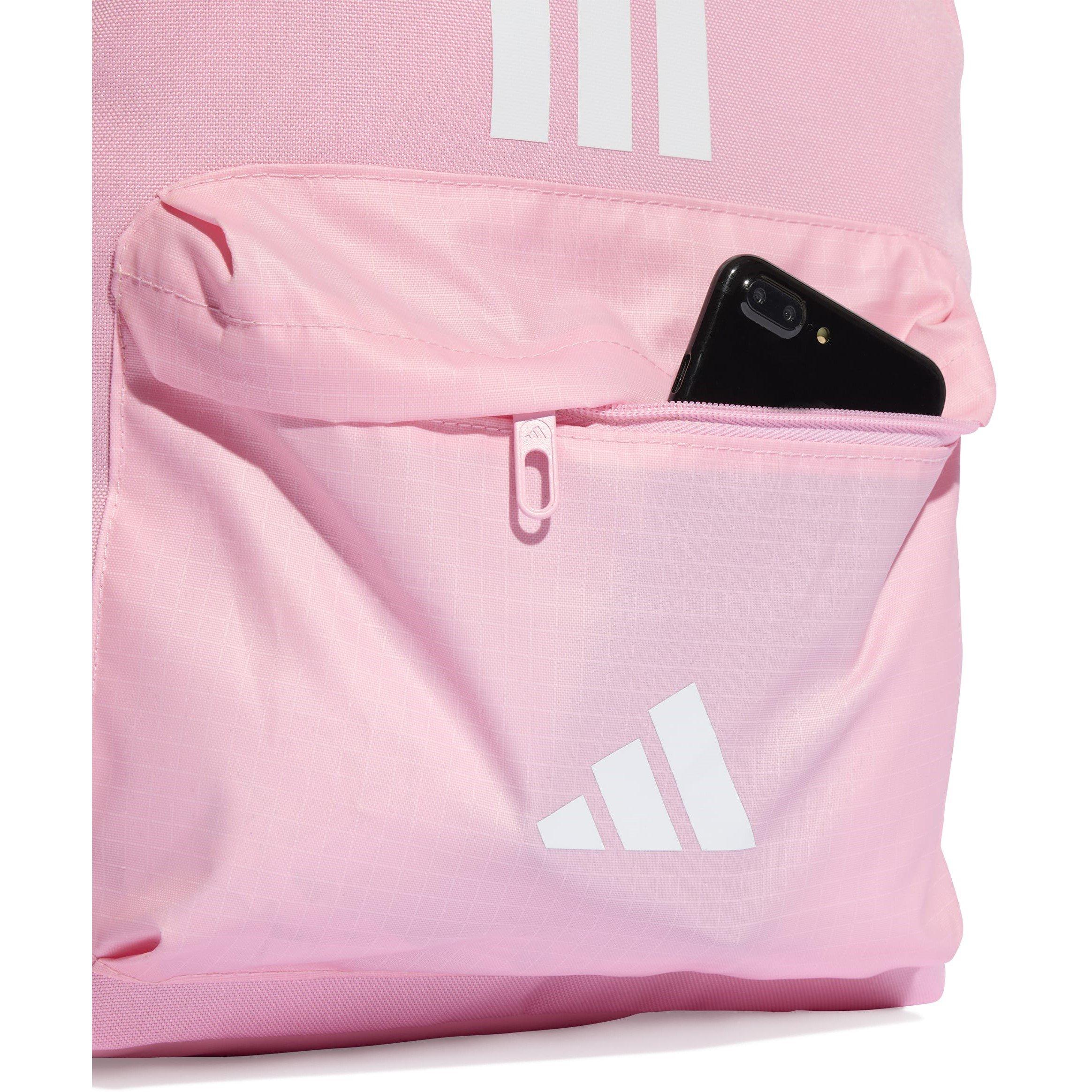 True Pink/White - adidas - Classic Bars 3-Stripe Backpack Adults - 5