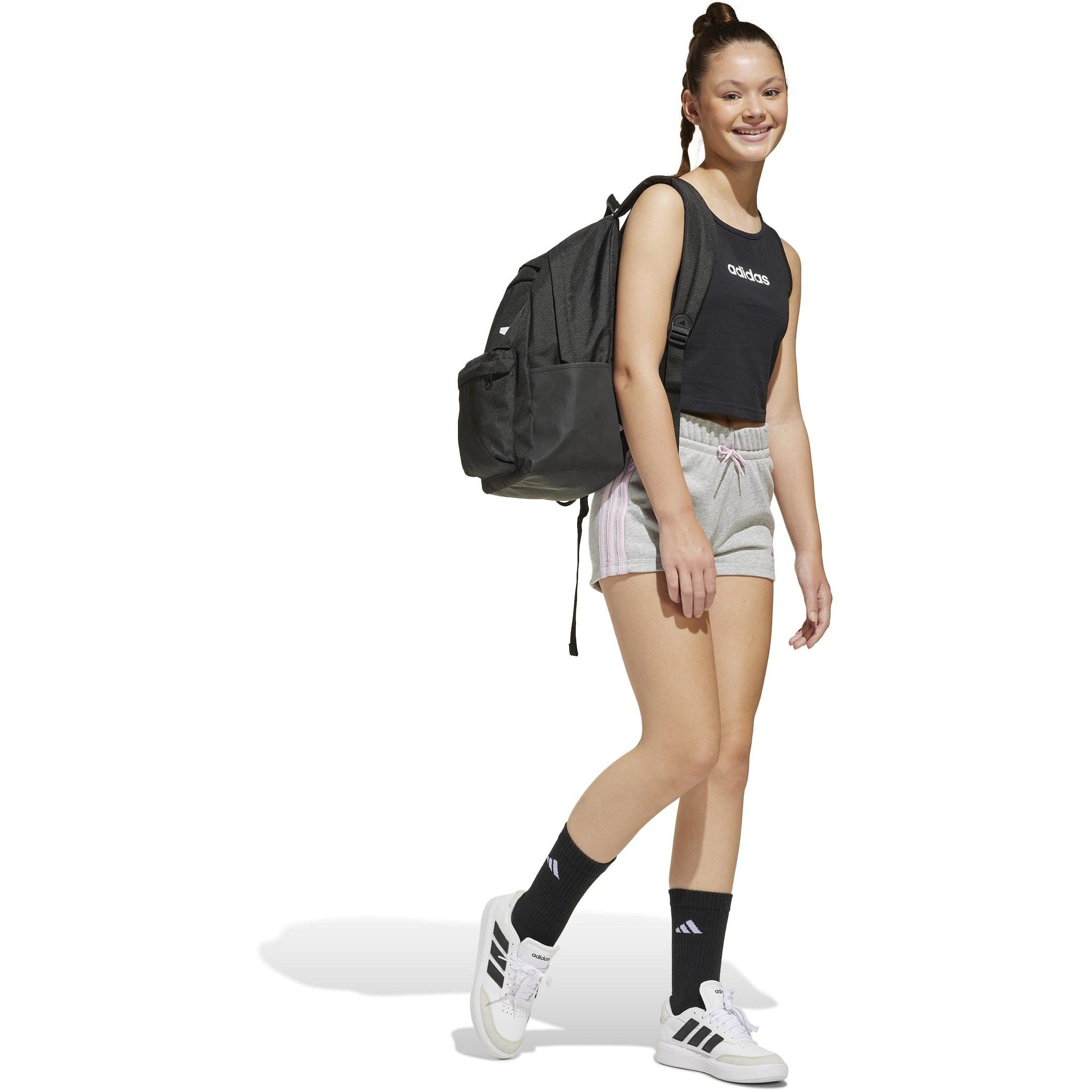 Black/White - adidas - Classic 3 Bar Logo Backpack Unisex Adults - 7