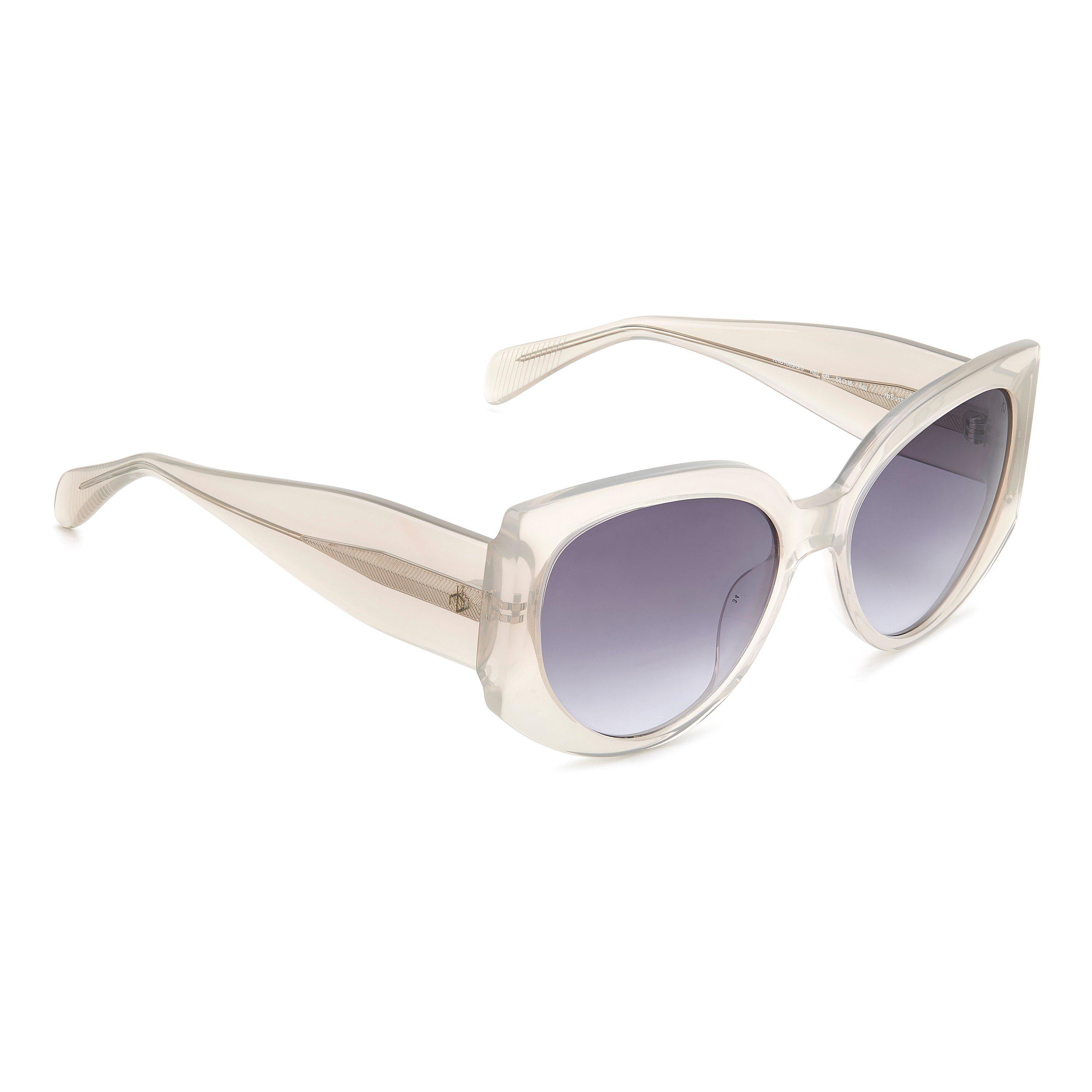 Clear - Rag and Bone - Women's Oval Sunglasses - 3