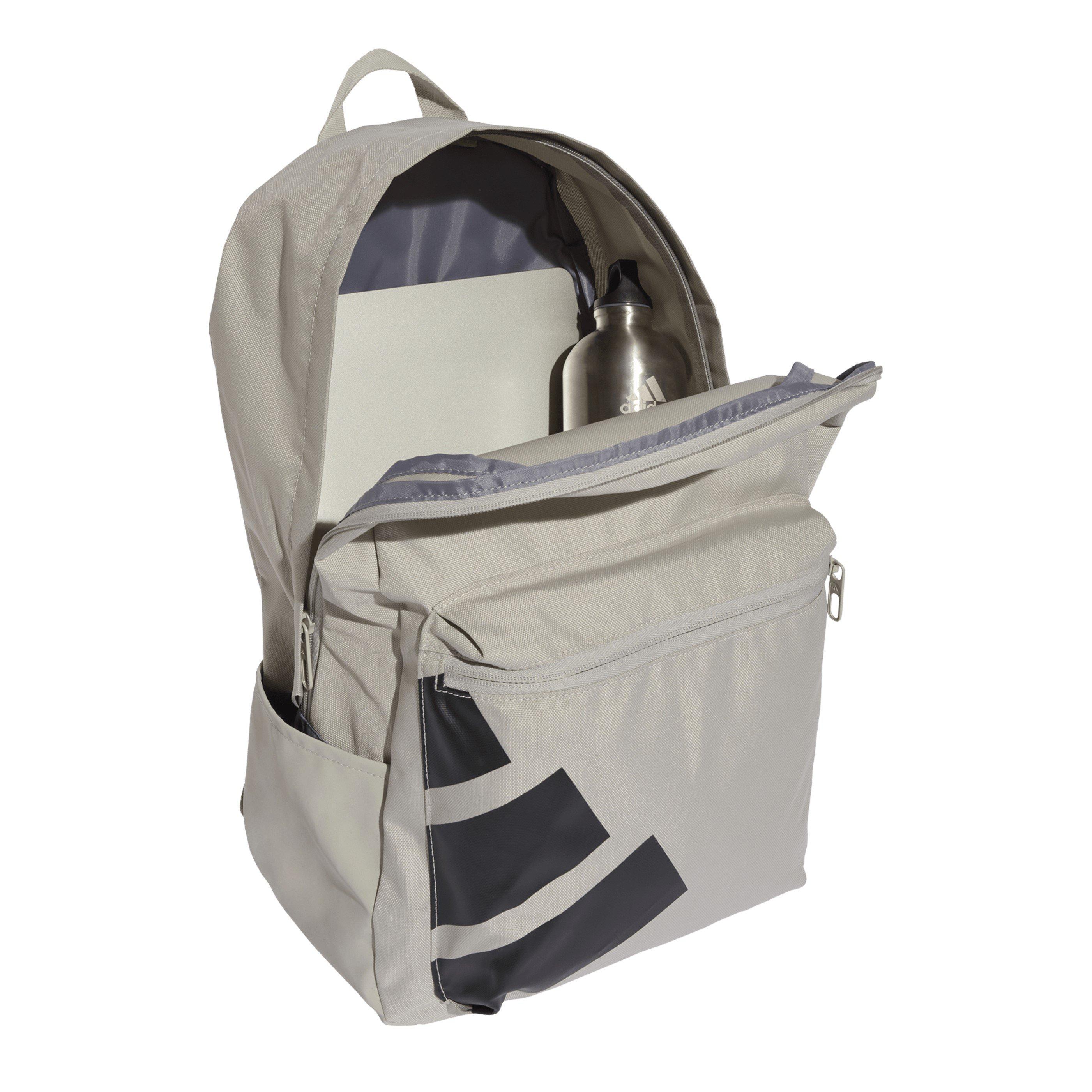 Metal Grey/Blk - adidas - Classic Back-to-School Badge of Sport Backpack Adults - 4