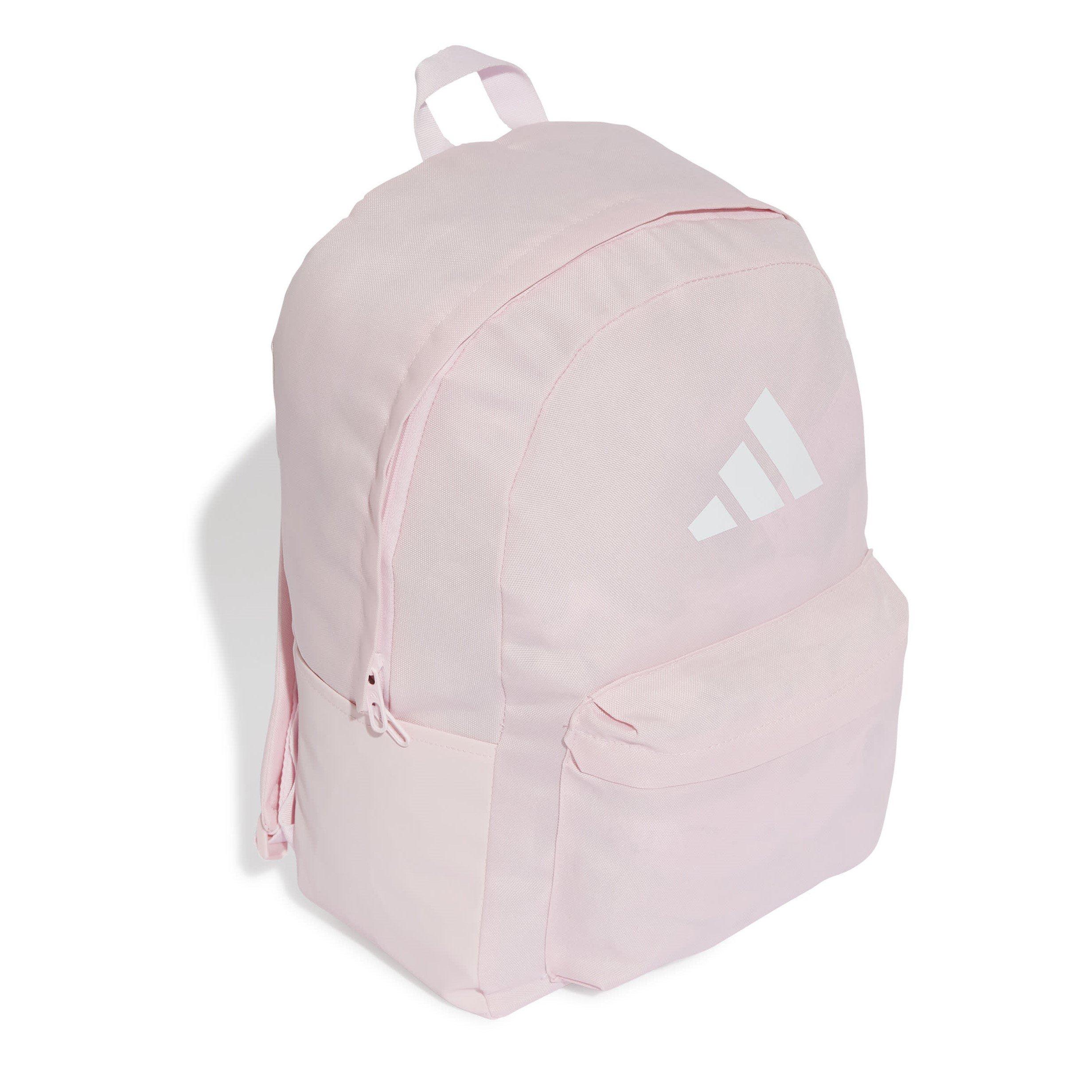 Clear Pink/Wht - adidas - Classic 3 Bar Logo Backpack Adults - 3