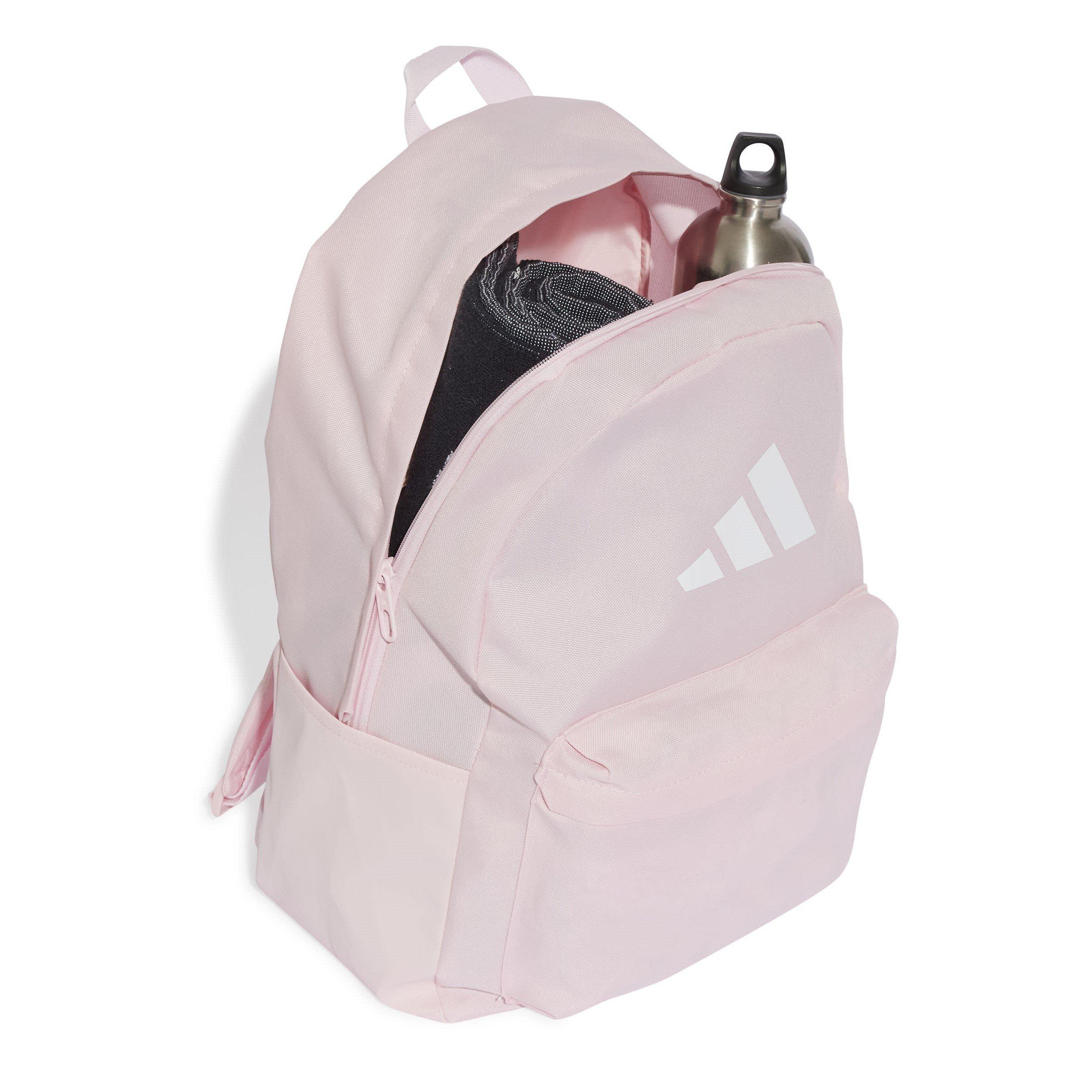 Clear Pink/Wht - adidas - Classic 3 Bar Logo Backpack Adults - 4