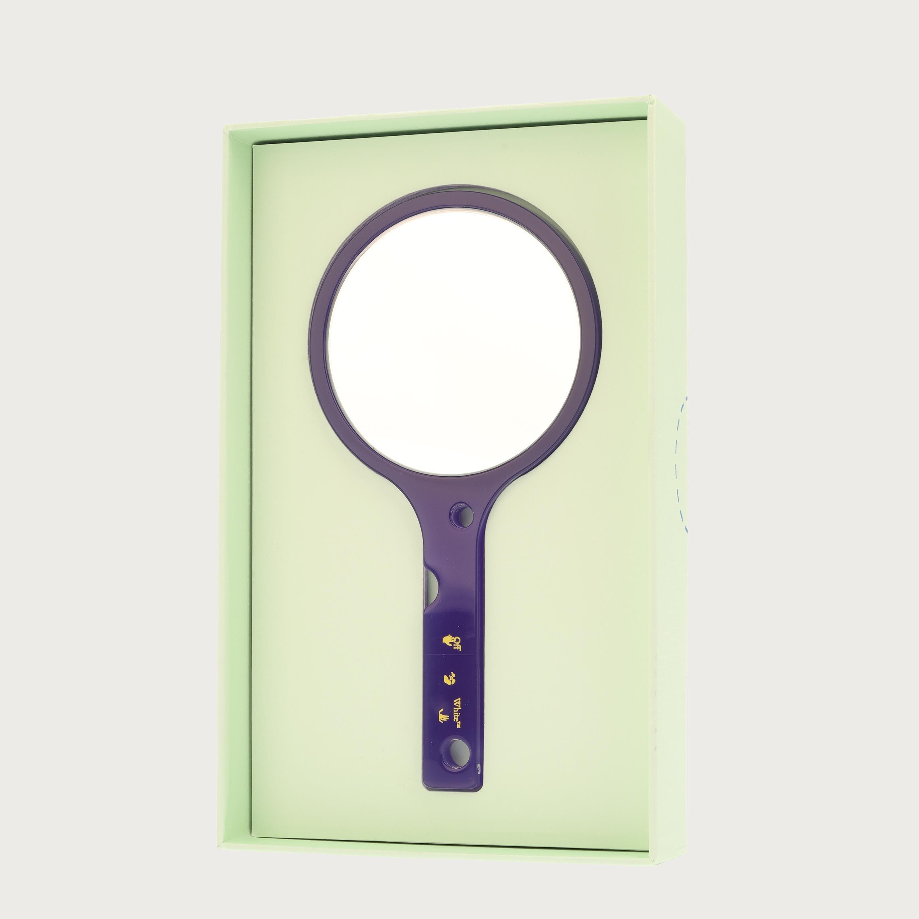 Off White Makeup Mirror - Violet Yellow