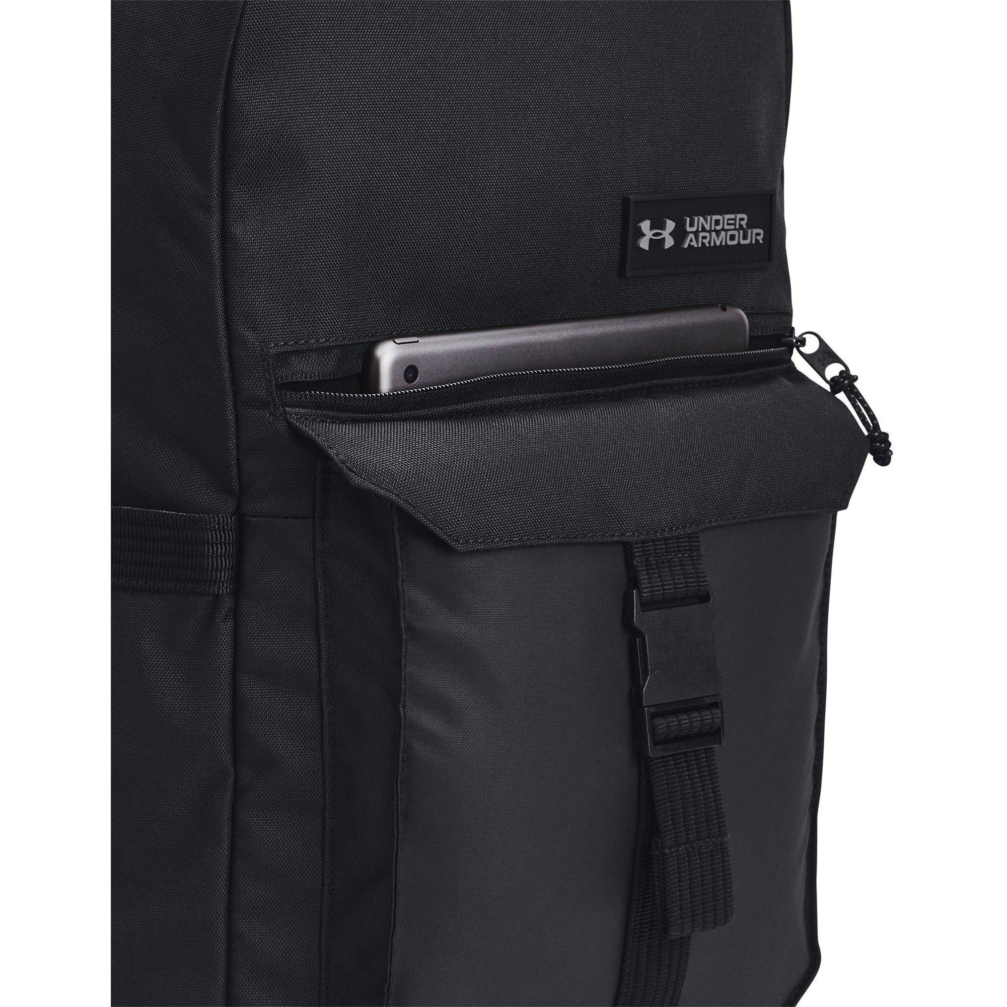 Black/Blk/White - Under Armour - Adults Triumph Campus Backpack - 3