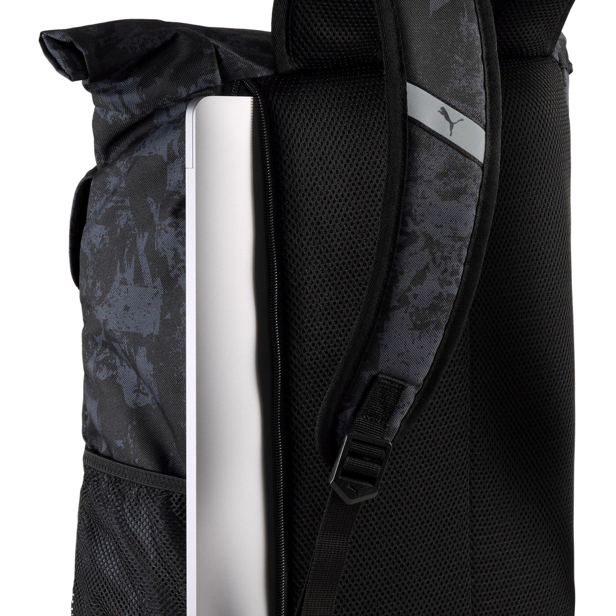 Puma Black-AOP - Puma - PUMA PUMATECH Roll Top Backpack - 4