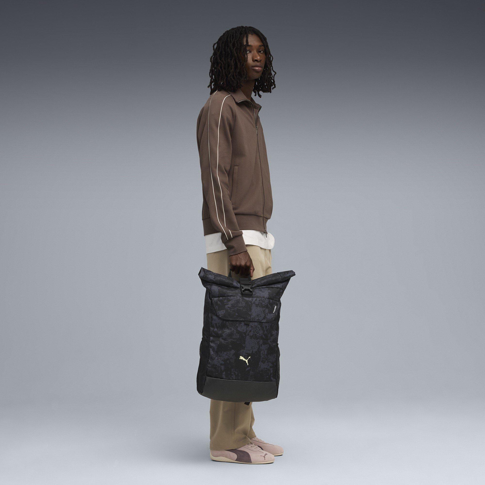 Puma Black-AOP - Puma - PUMA PUMATECH Roll Top Backpack - 6