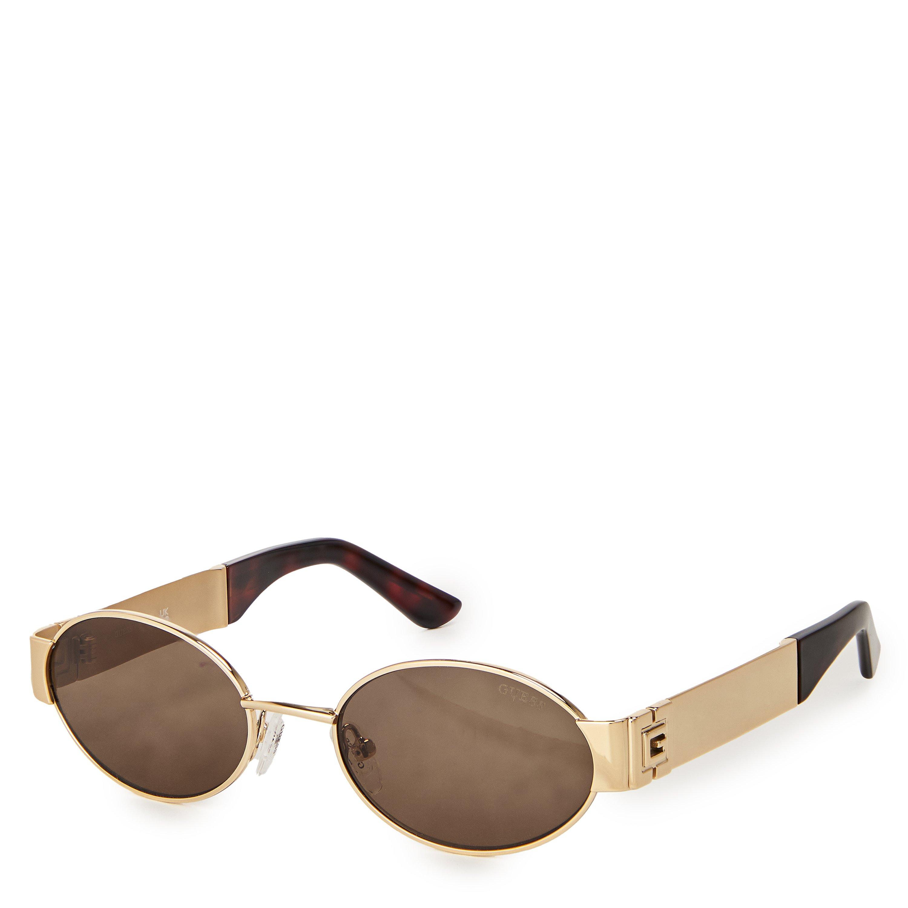Gold - Guess - Women's Oval Sunglasses - 1