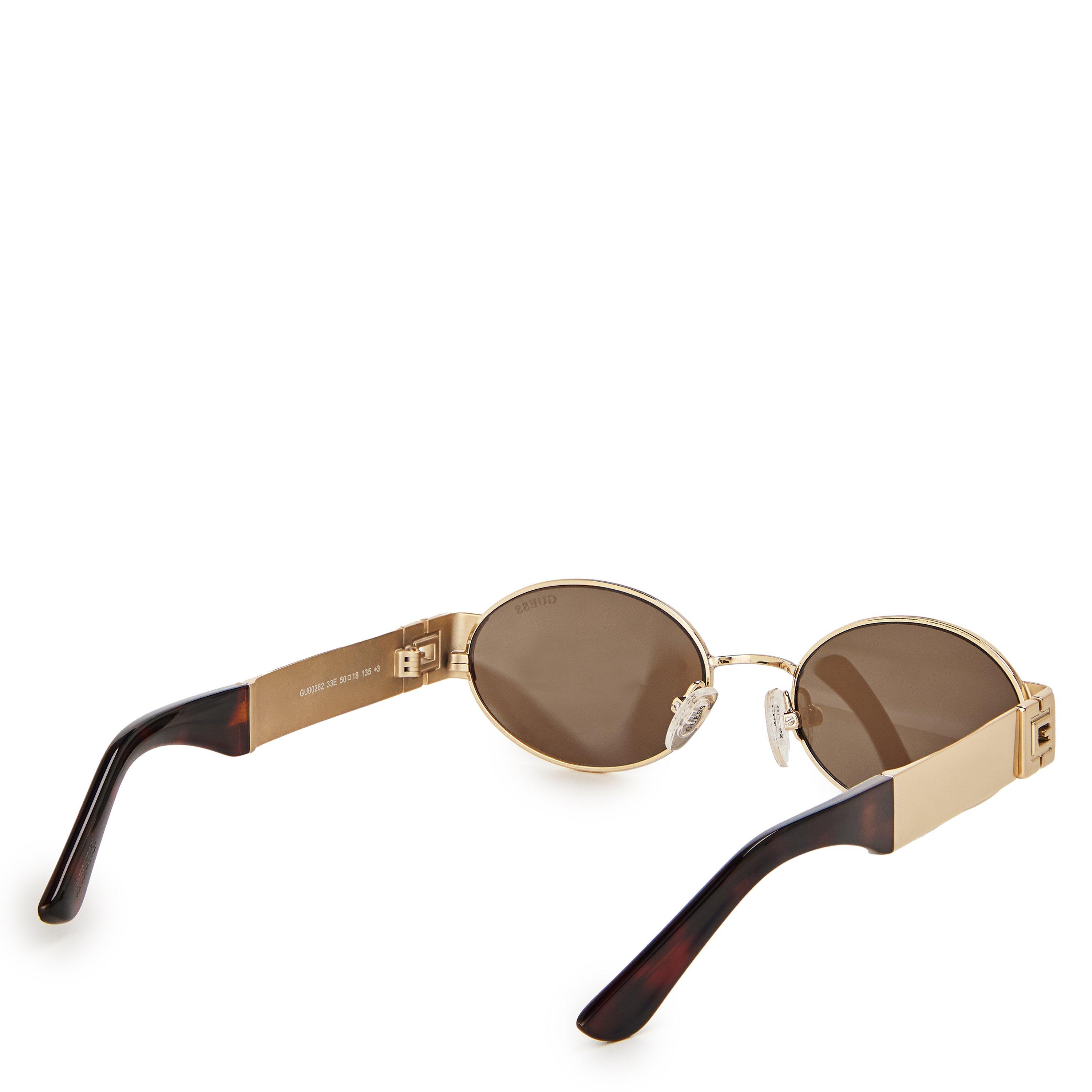 Gold - Guess - Women's Oval Sunglasses - 2