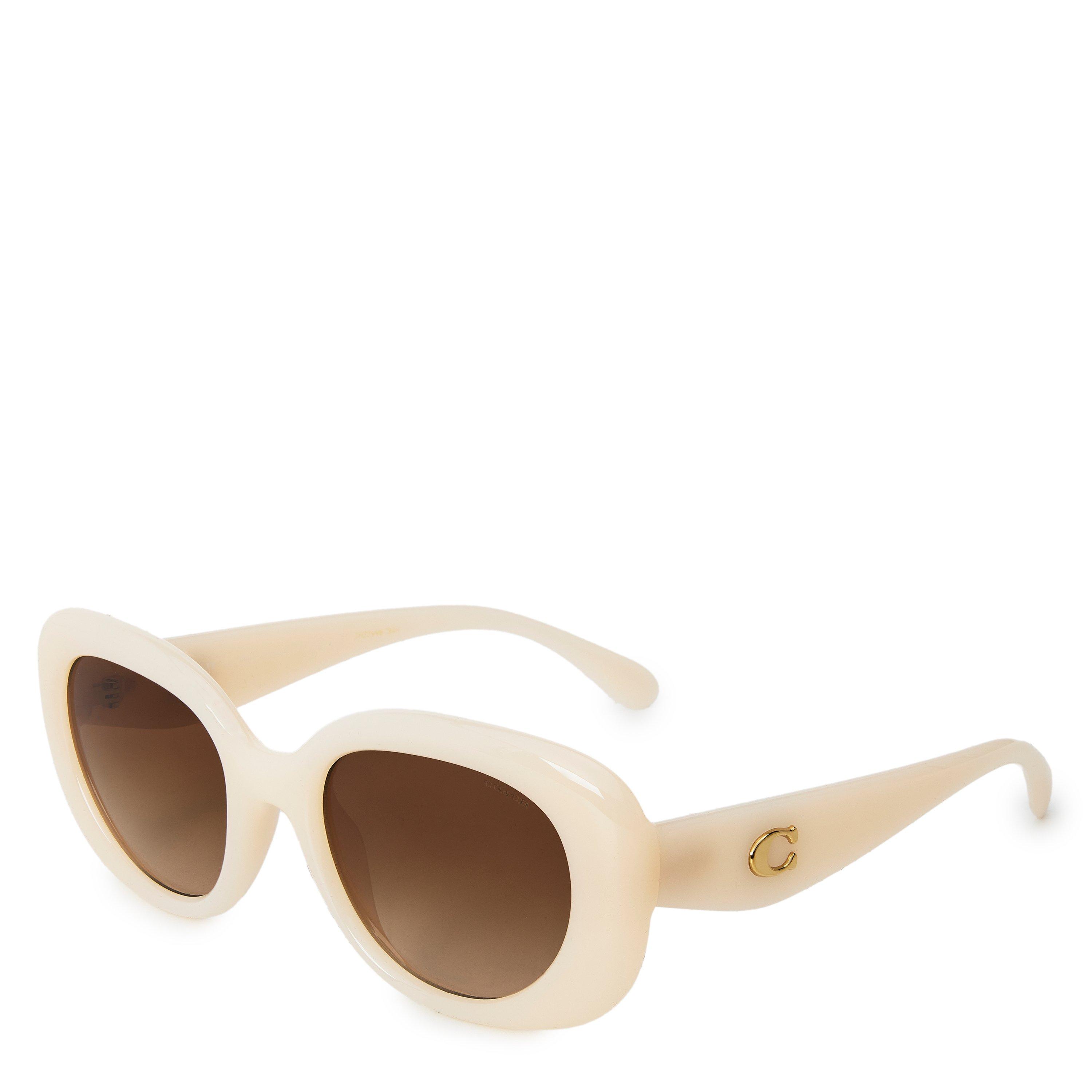 Coach Women's Oval Sunglasses - Milky Cloud