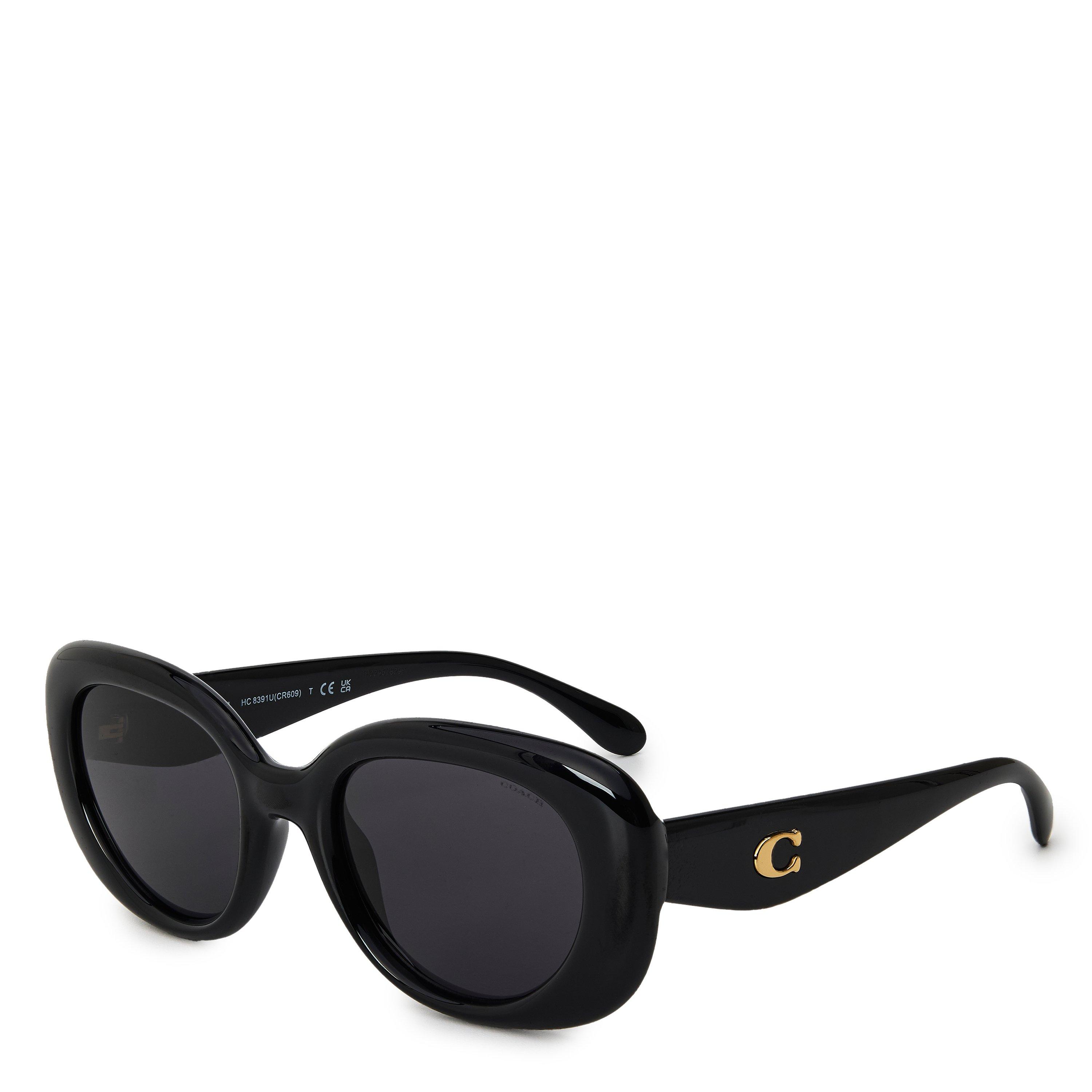 Coach Women's Oval Sunglasses - Black