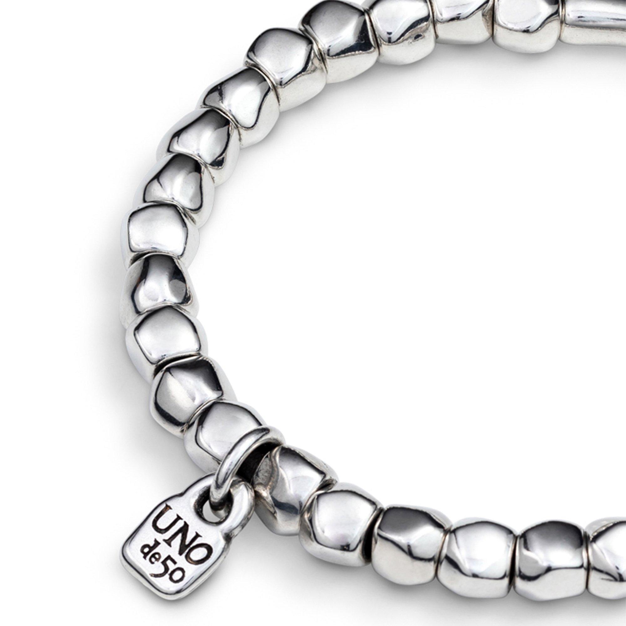 Zilver - UNOde50 - UNOde50 Sterling Silver-Plated Stretch Bracelet - 2