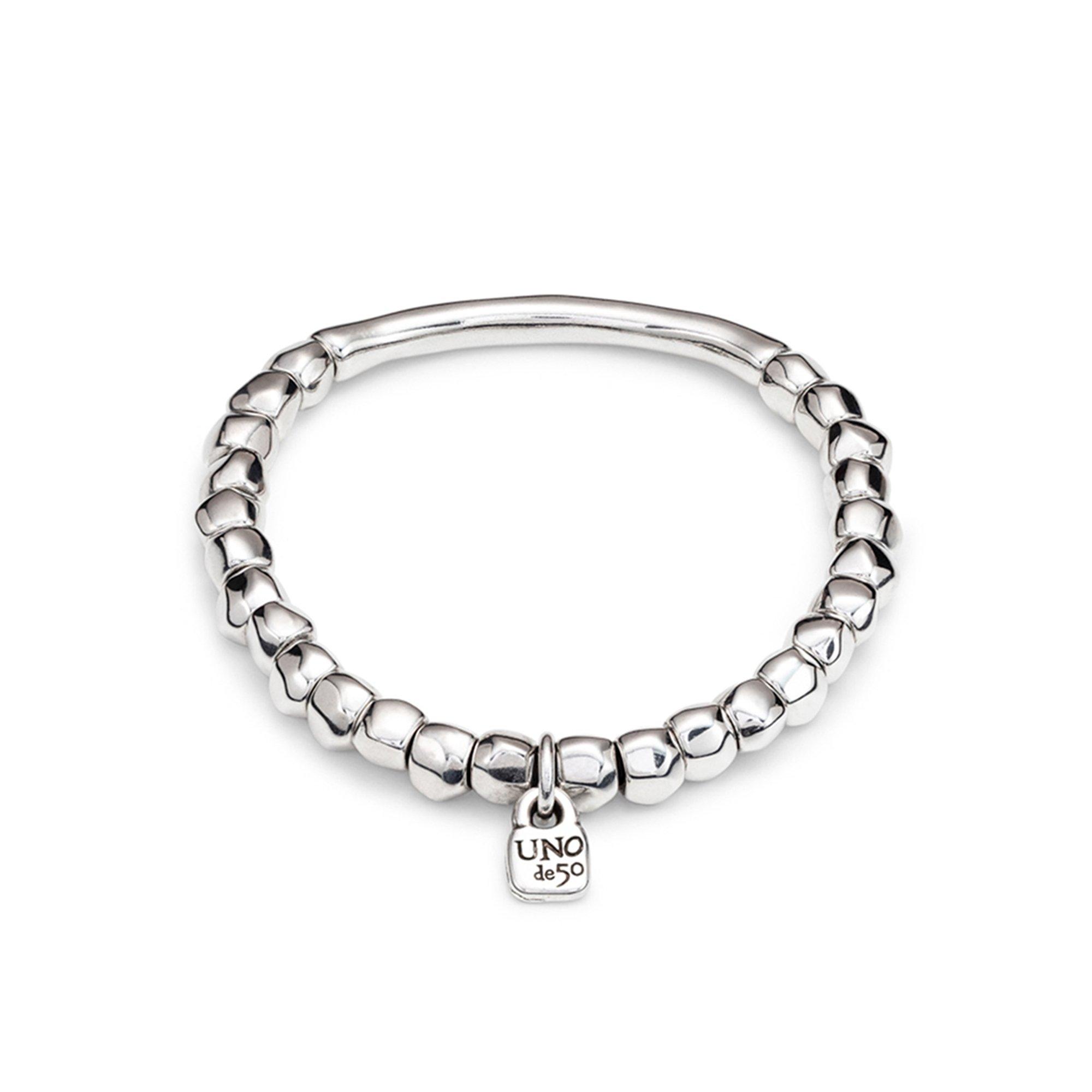 Zilver - UNOde50 - UNOde50 Sterling Silver-Plated Stretch Bracelet - 3