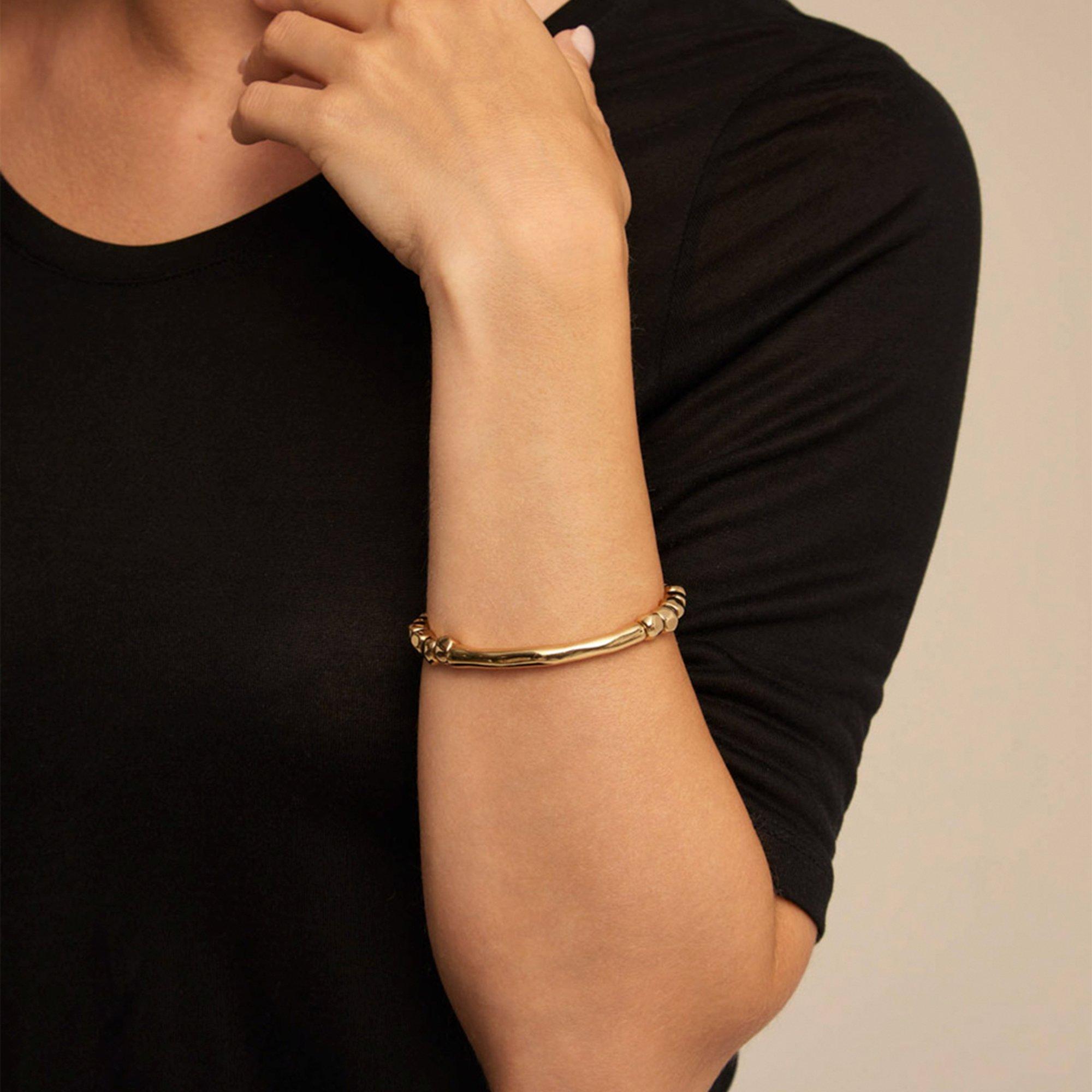 Goud - UNOde50 - UNOde50 18k Gold-Plated Stretch Bracelet - 4