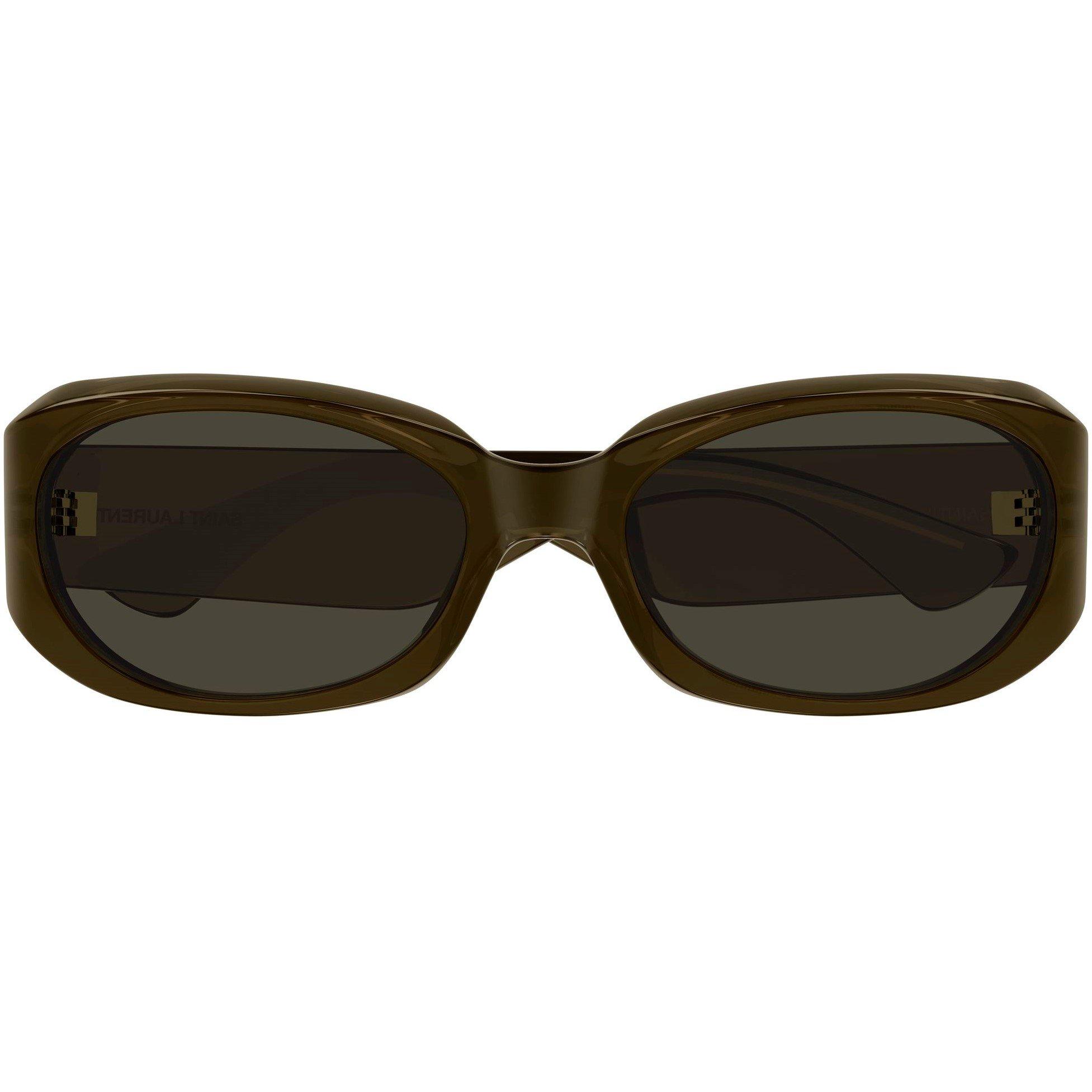 Brown/Grey - Saint Laurent - Saint Laurent SL 828 Womens Rectangular Sunglasses - 2