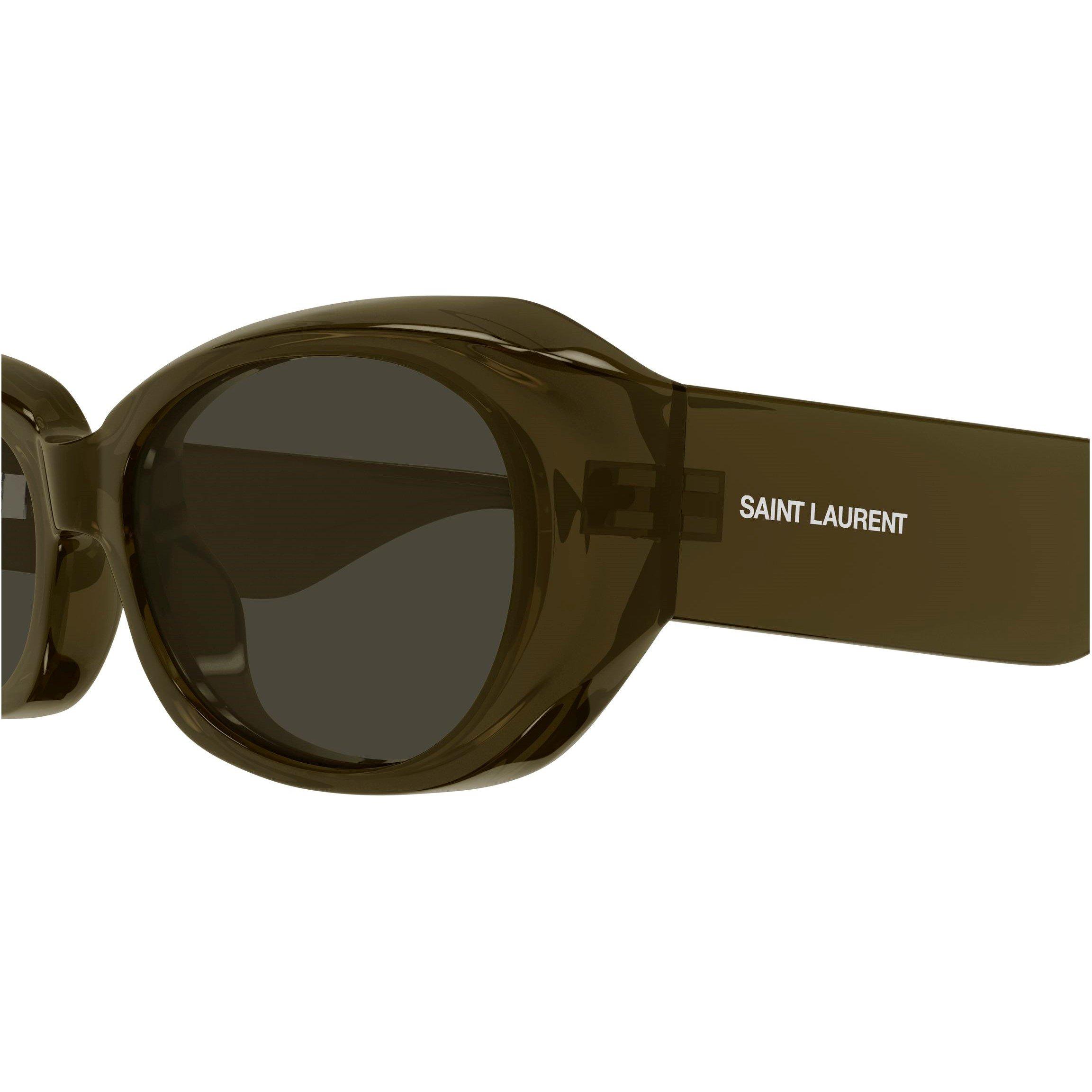 Brown/Grey - Saint Laurent - Saint Laurent SL 828 Womens Rectangular Sunglasses - 3