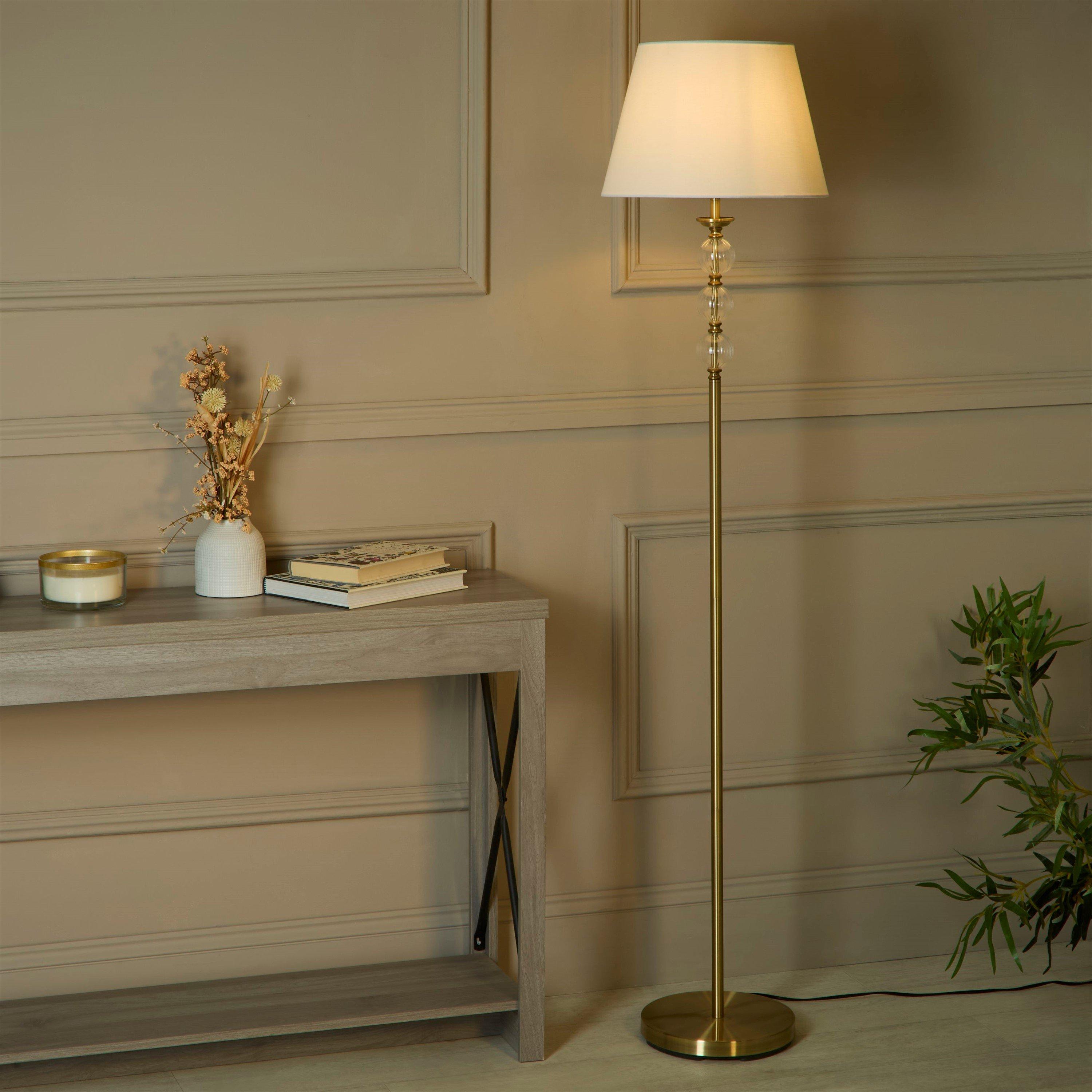 Brass And Clear - Lighting Collection - Glass Balls Floor Lamp - 1