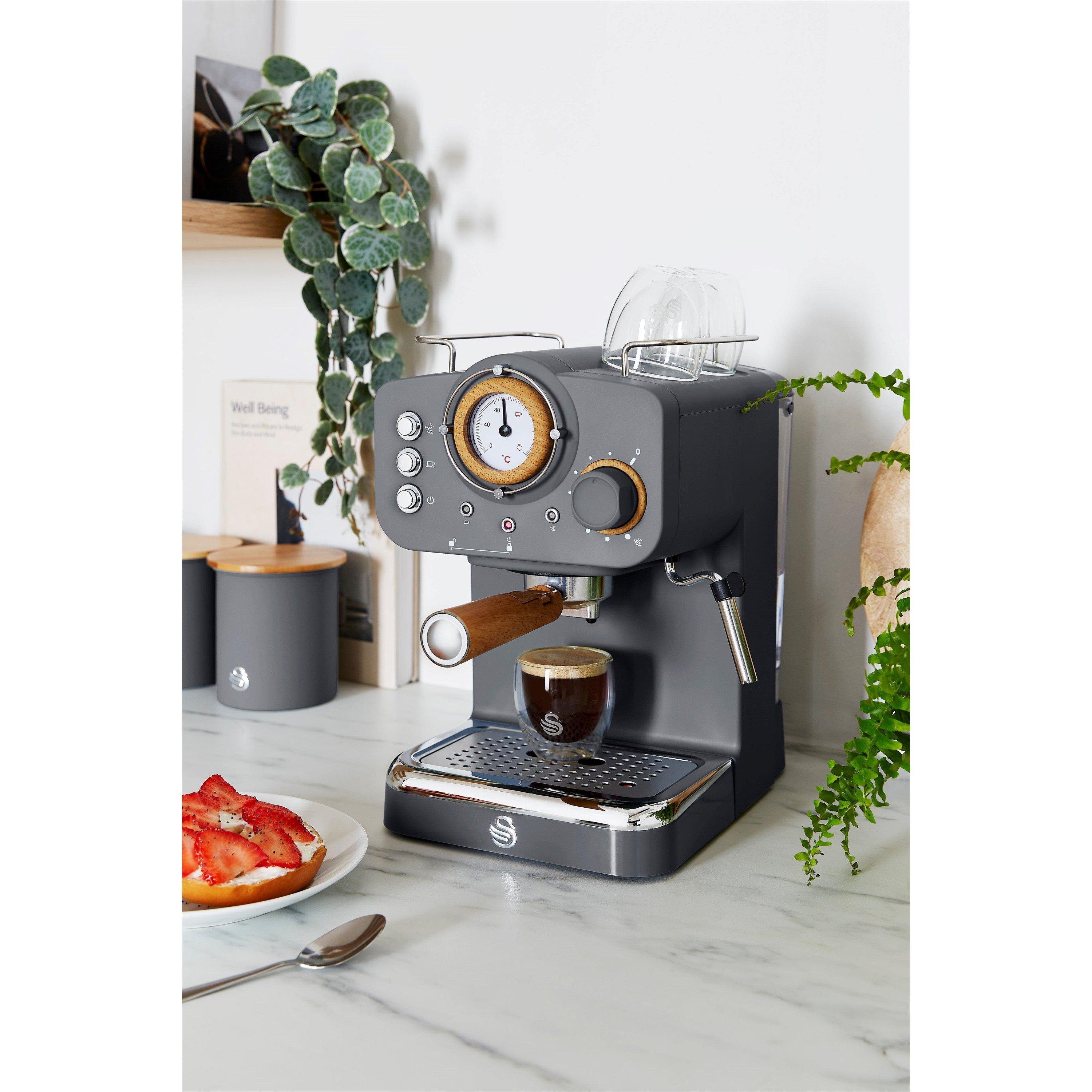 Slate Grey - Swan - Nordic Espresso Coffee Machine - Grey - 2