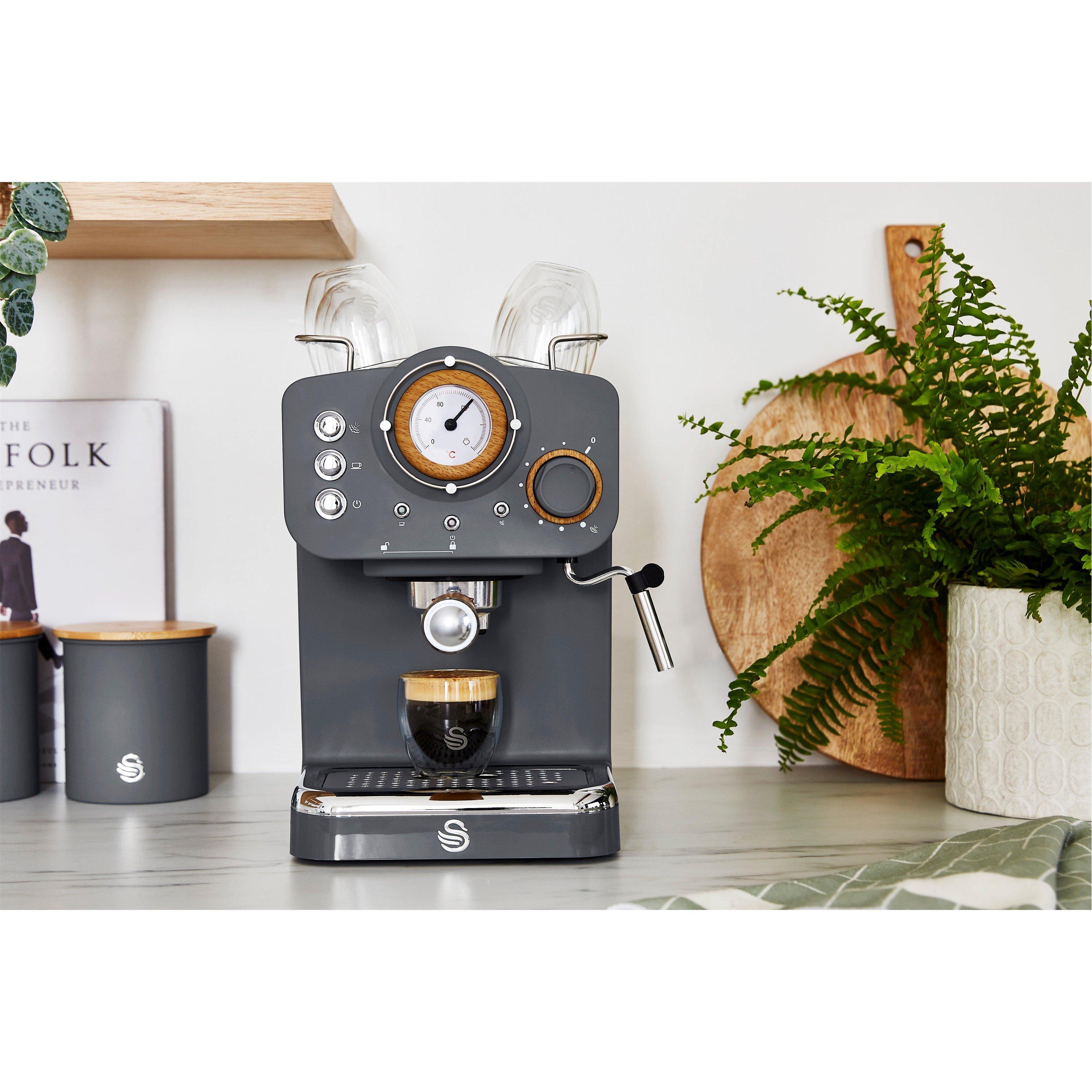Slate Grey - Swan - Nordic Espresso Coffee Machine - Grey - 3