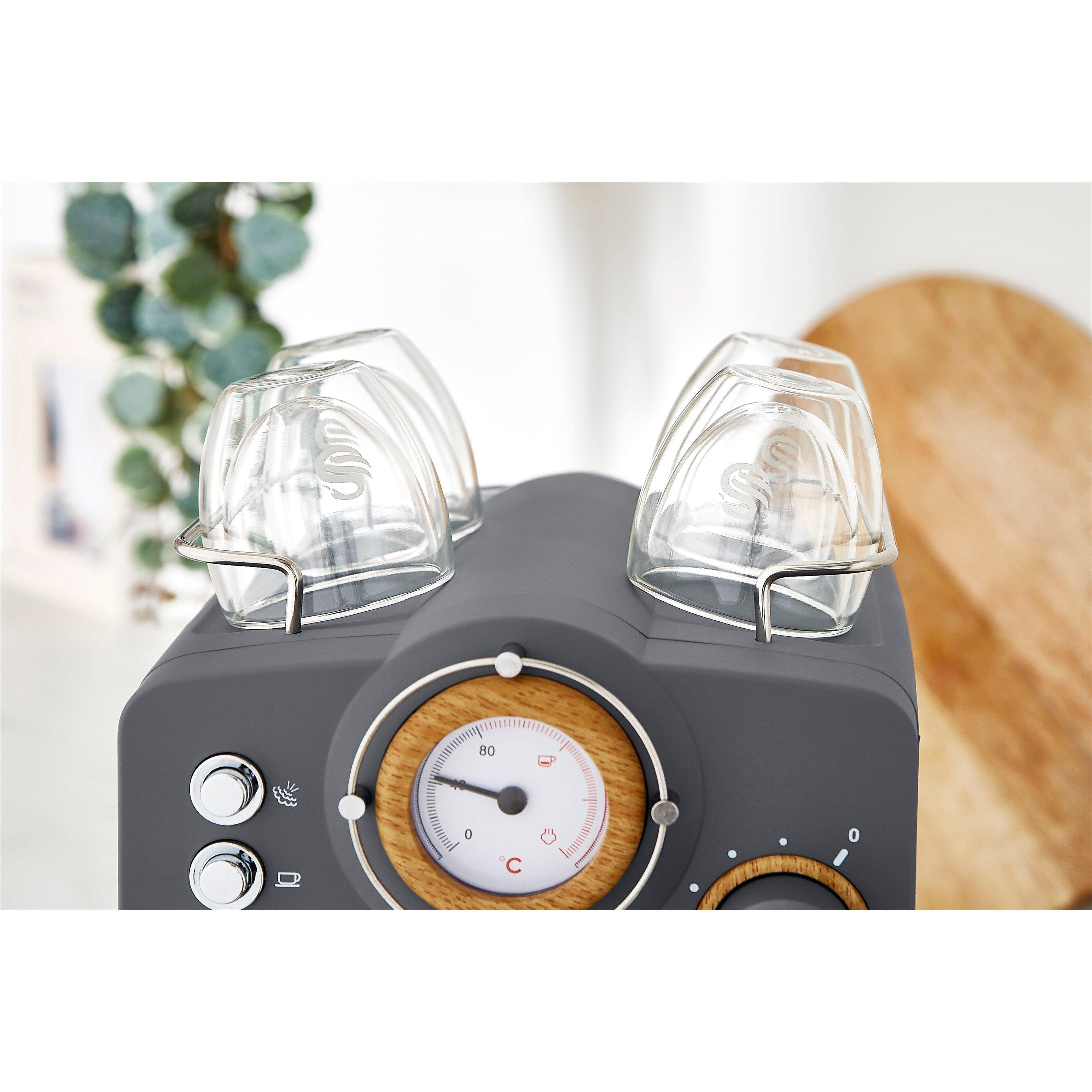 Slate Grey - Swan - Nordic Espresso Coffee Machine - Grey - 6