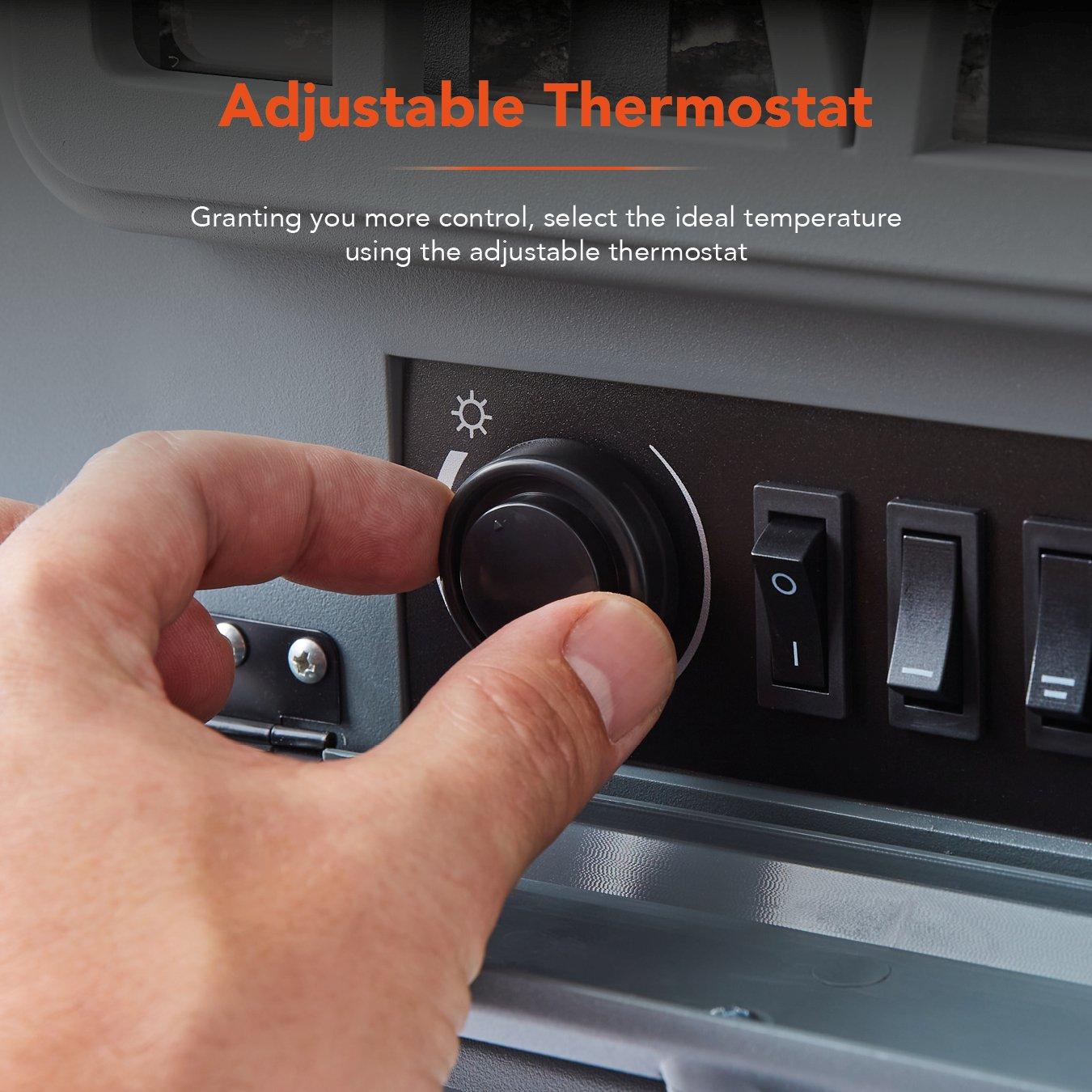 Grey - Warmlite - 2KW Stirling Electric Fire Stove Grey - 6