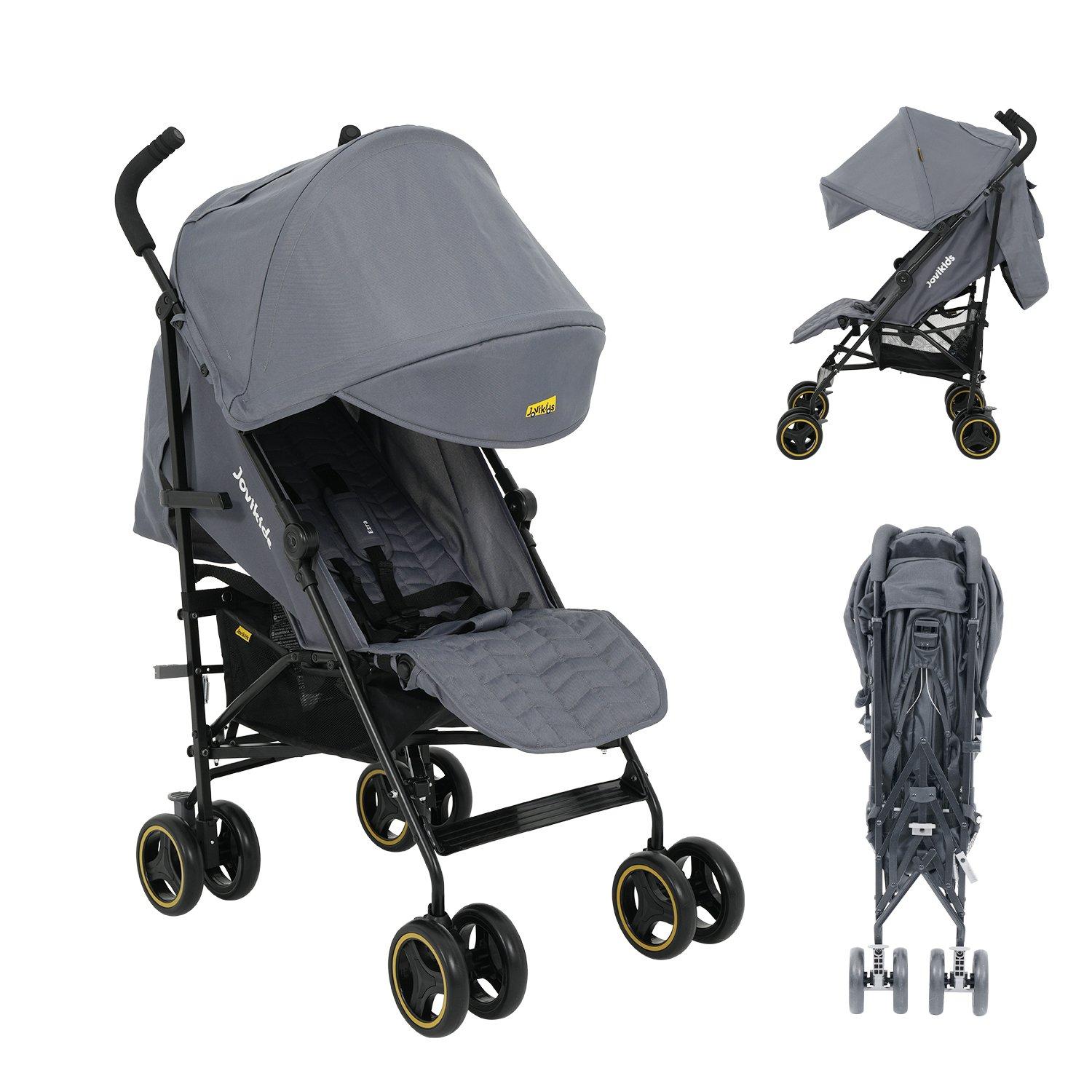 Grey - JoviKids - JoviKids Ezra Stroller - Grey - 1