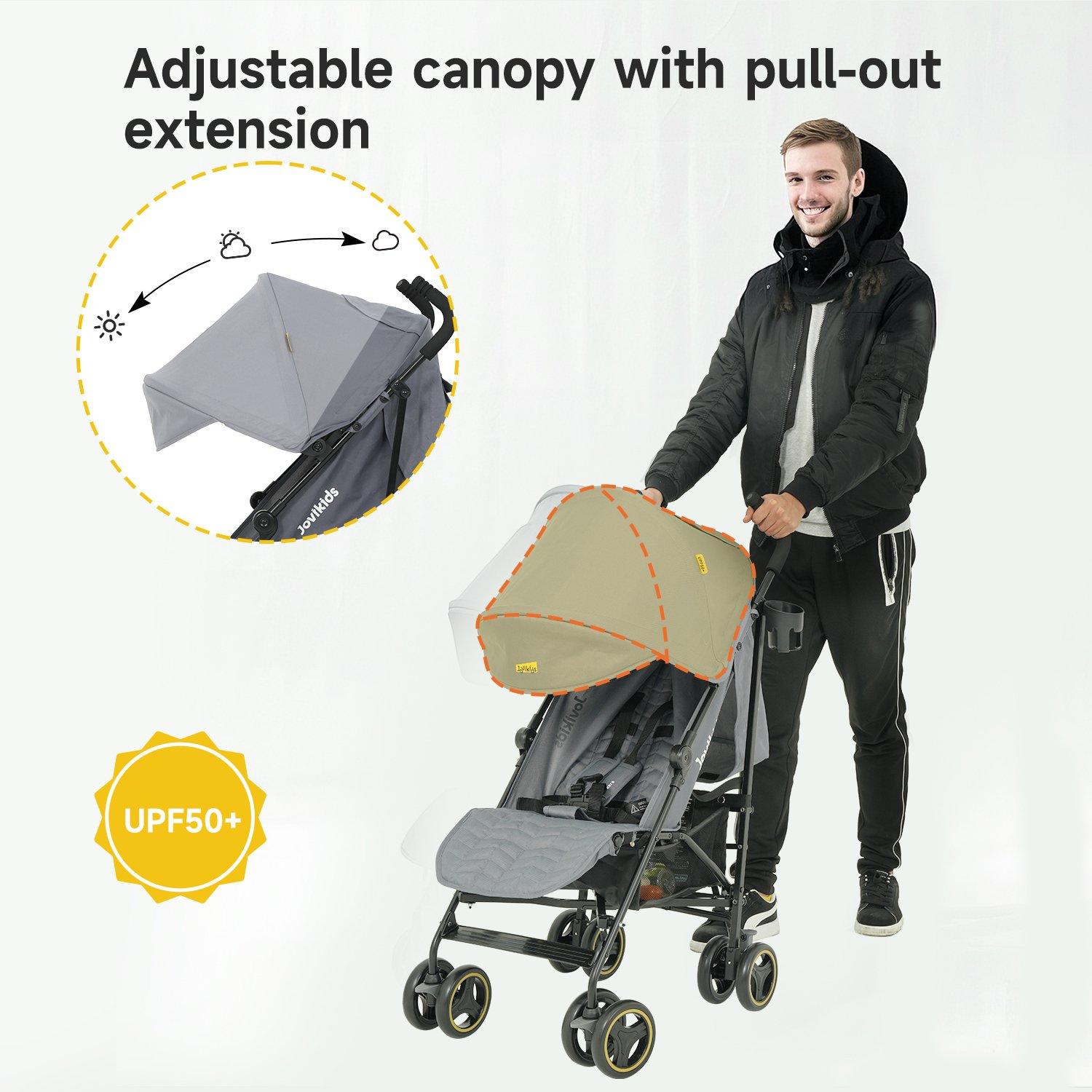 Grey - JoviKids - JoviKids Ezra Stroller - Grey - 3