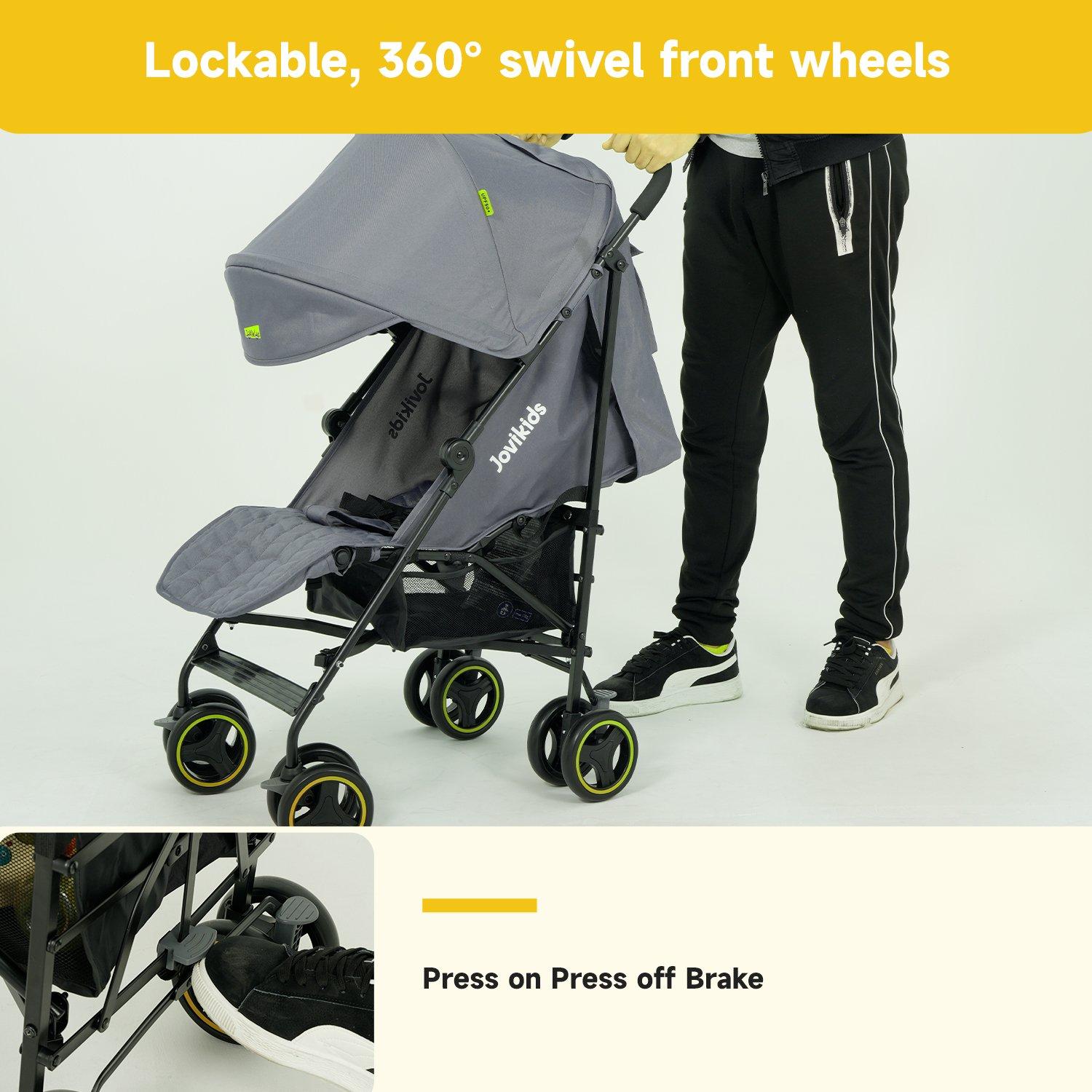 Grey - JoviKids - JoviKids Ezra Stroller - Grey - 6
