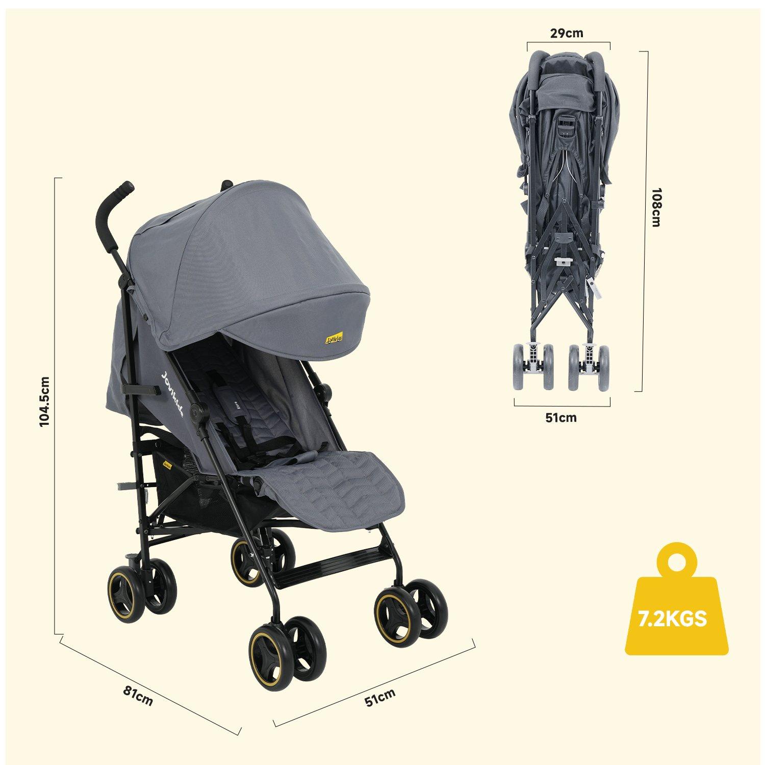 Grey - JoviKids - JoviKids Ezra Stroller - Grey - 7