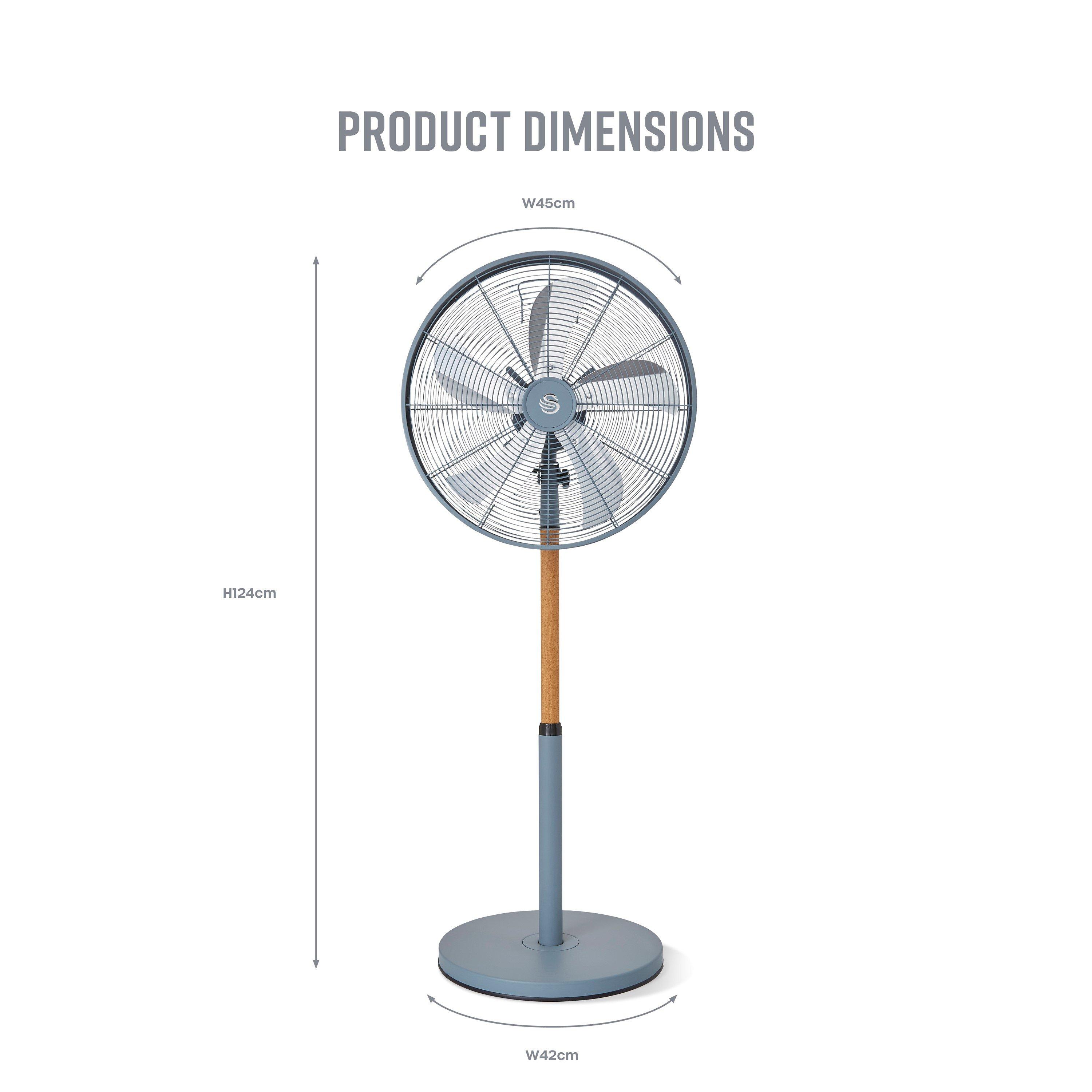 Grey - Swan - Swan Nordic 16 Inch Stand Fan - 6