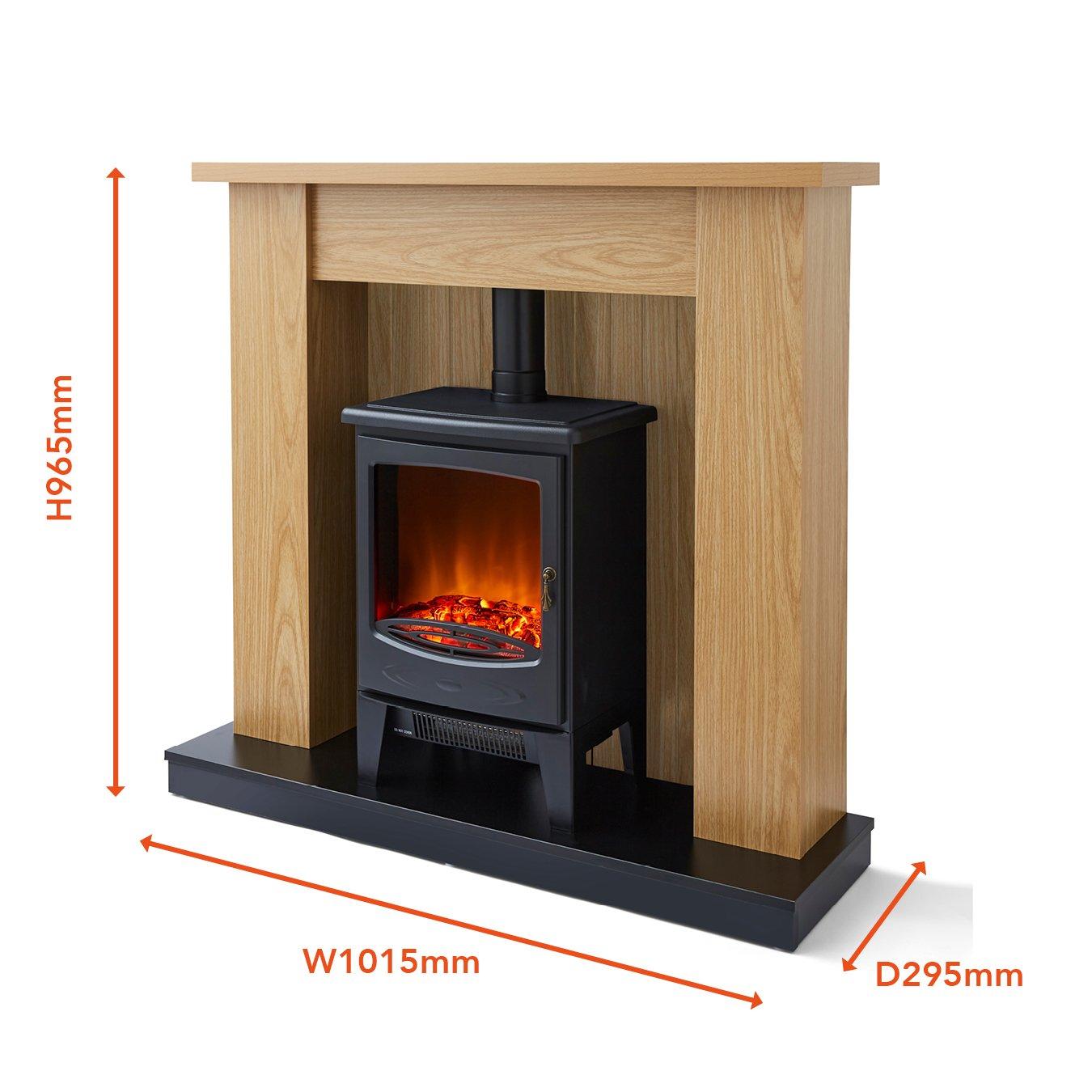 Oak - Warmlite - Cambridge 1.85KW Stove - 8