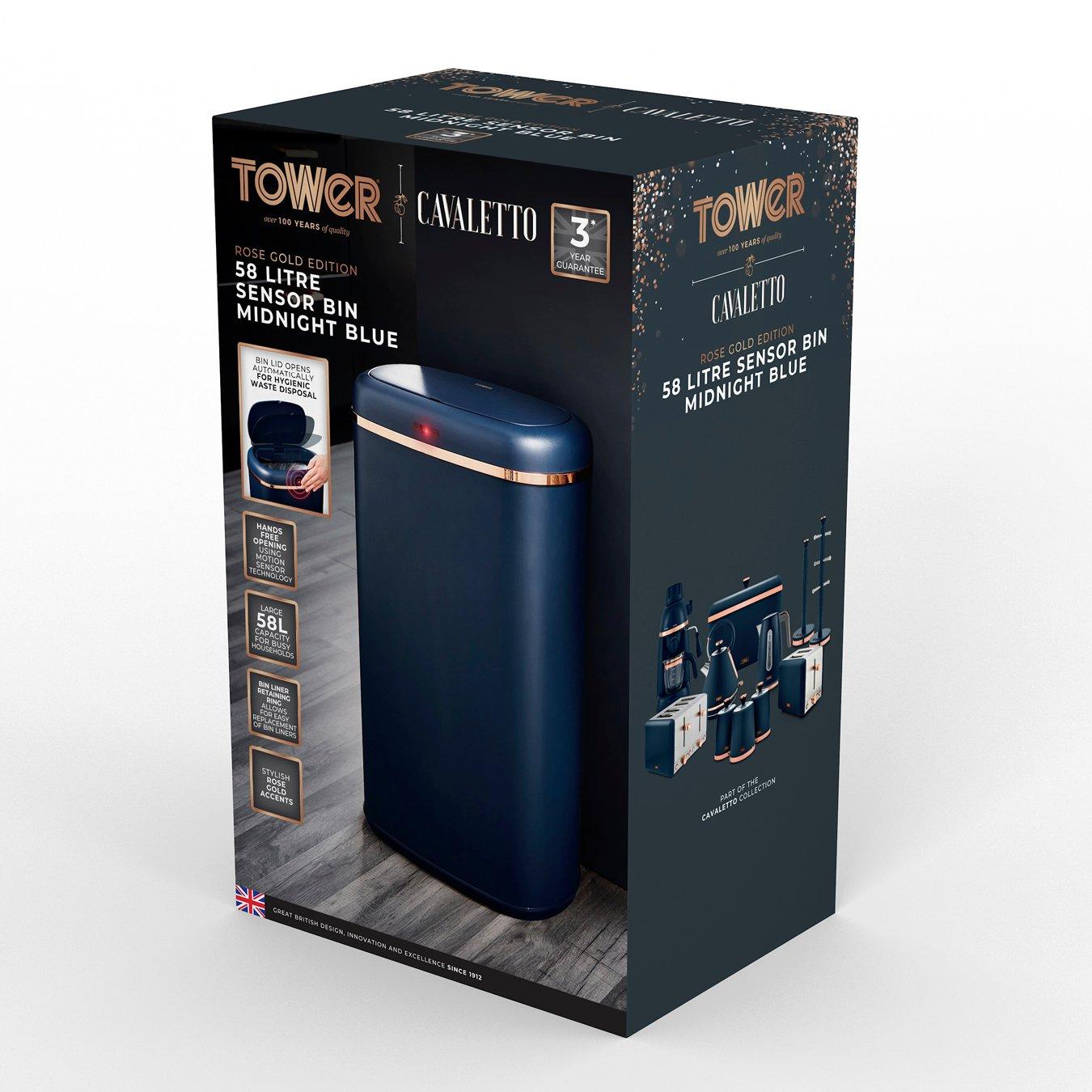 Midnight Blue - Tower - Cavaletto 58L Sensor Bin Midnight Blue - 11
