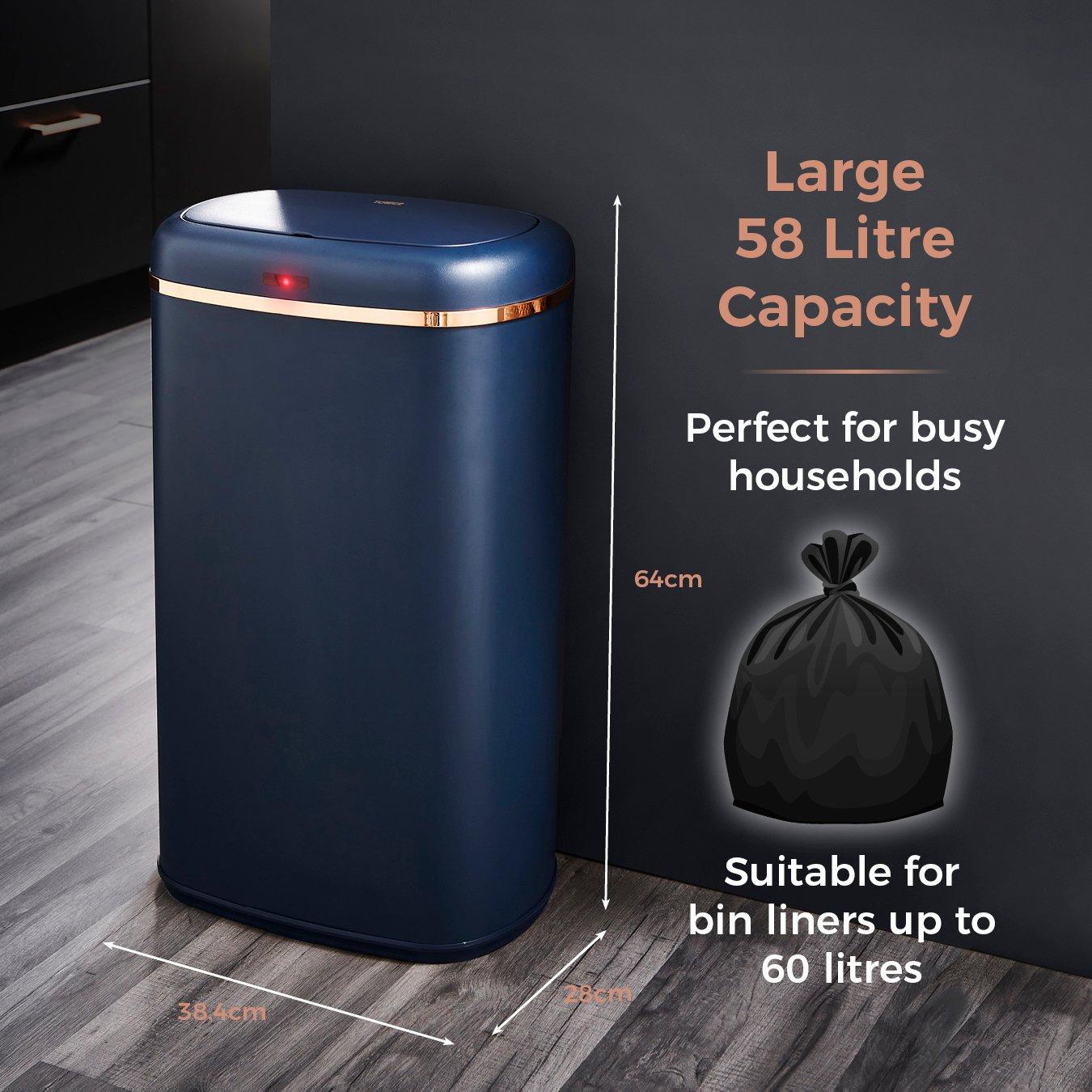 Midnight Blue - Tower - Cavaletto 58L Sensor Bin Midnight Blue - 3