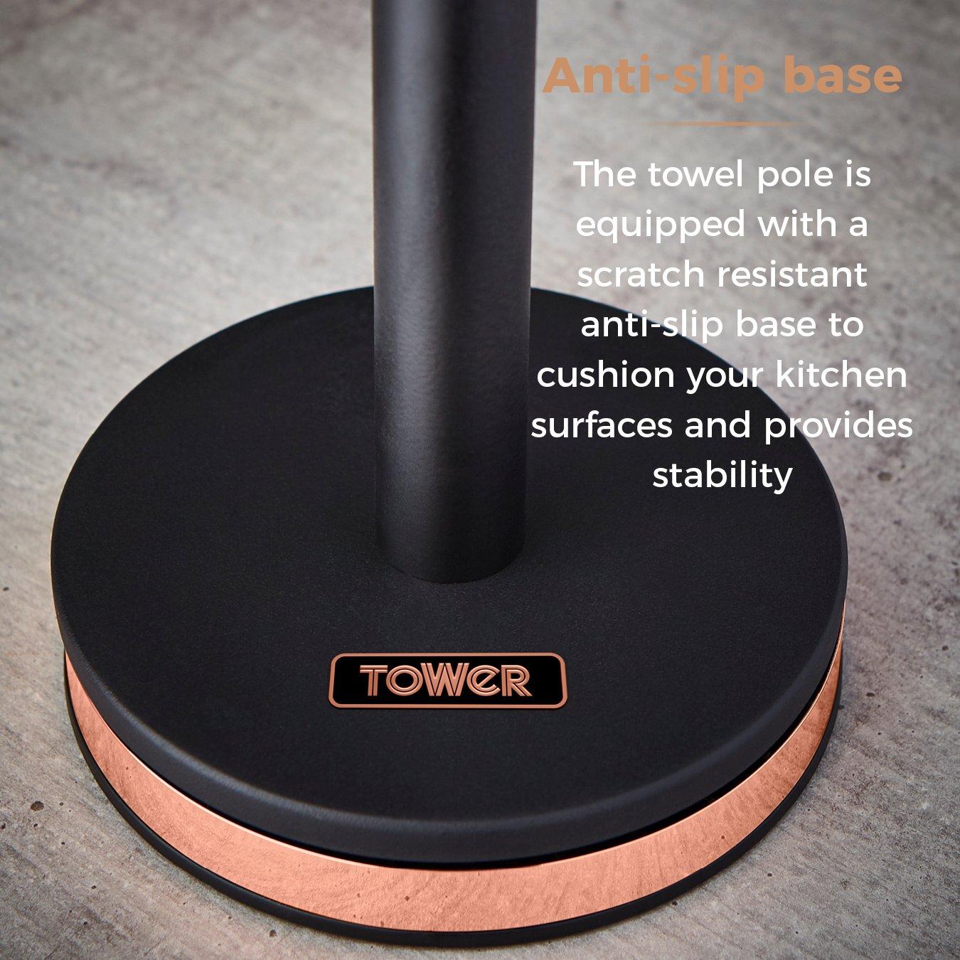 Black - Tower - Cavaletto Towel Pole - 4