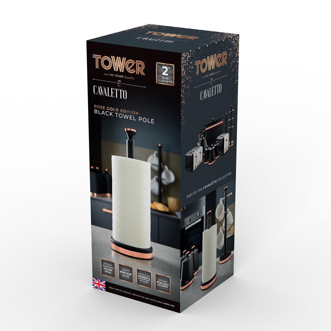 Black - Tower - Cavaletto Towel Pole - 9