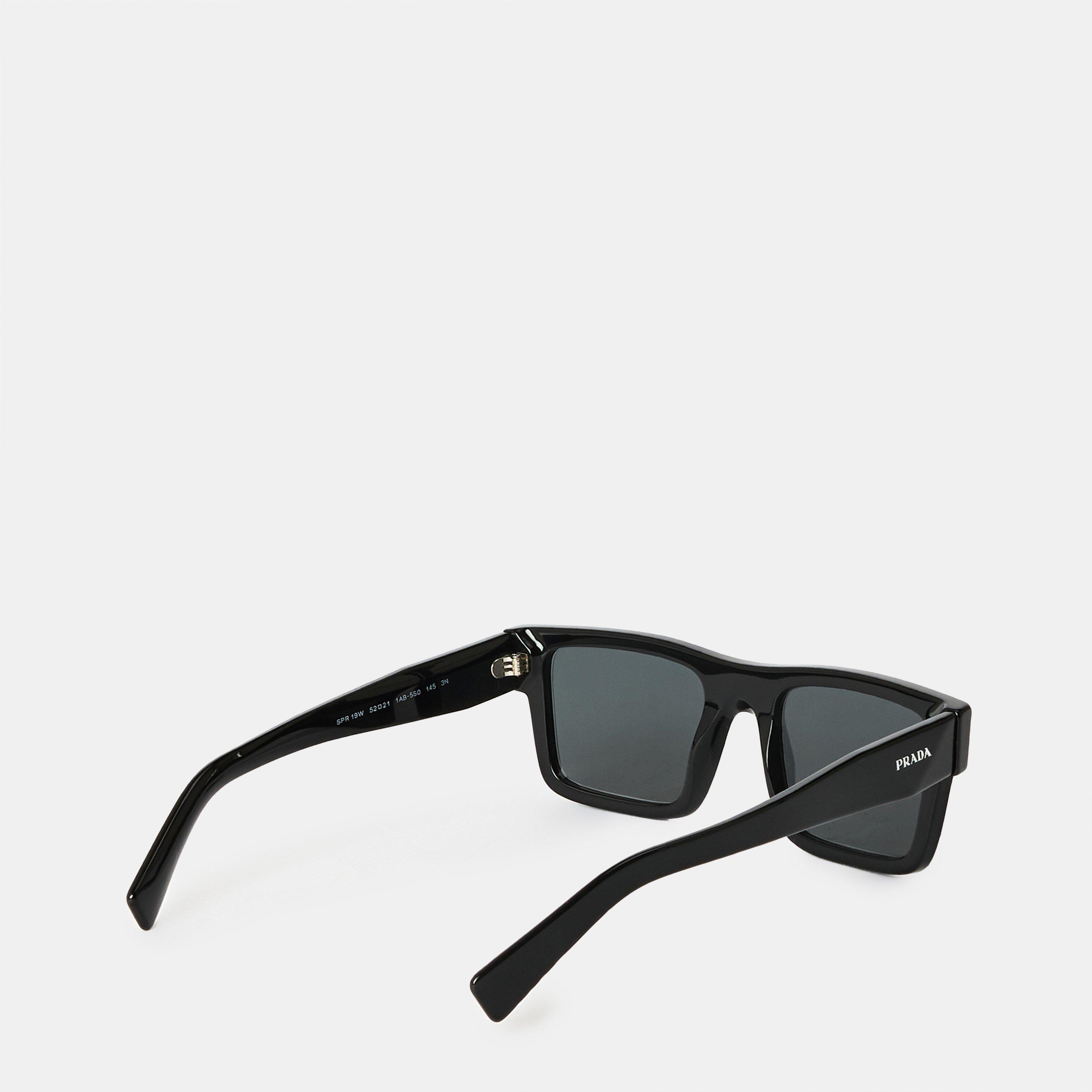Black - Prada - Symbole Rectangle Sunglasses - 2