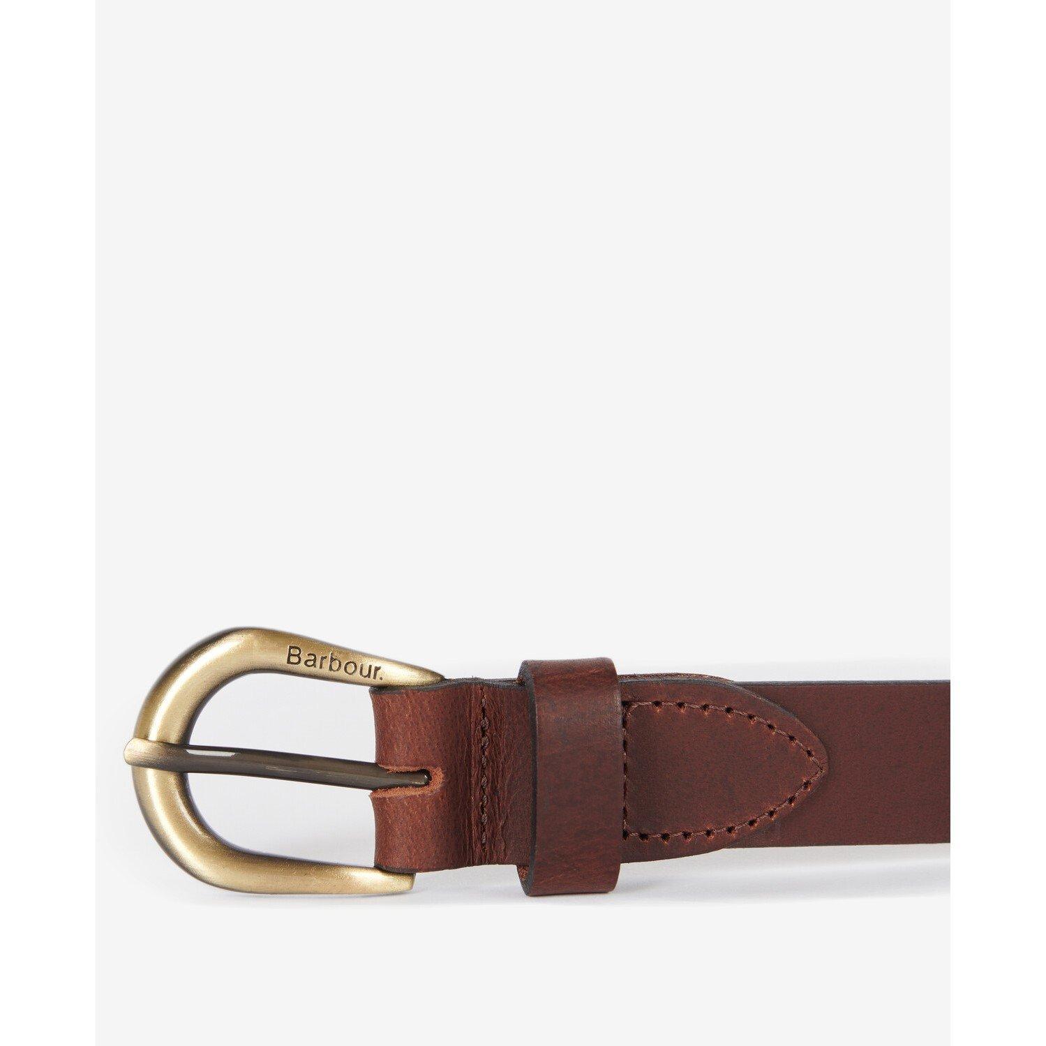 Brown - Barbour - Ladies Allanton Leather Belt - 2