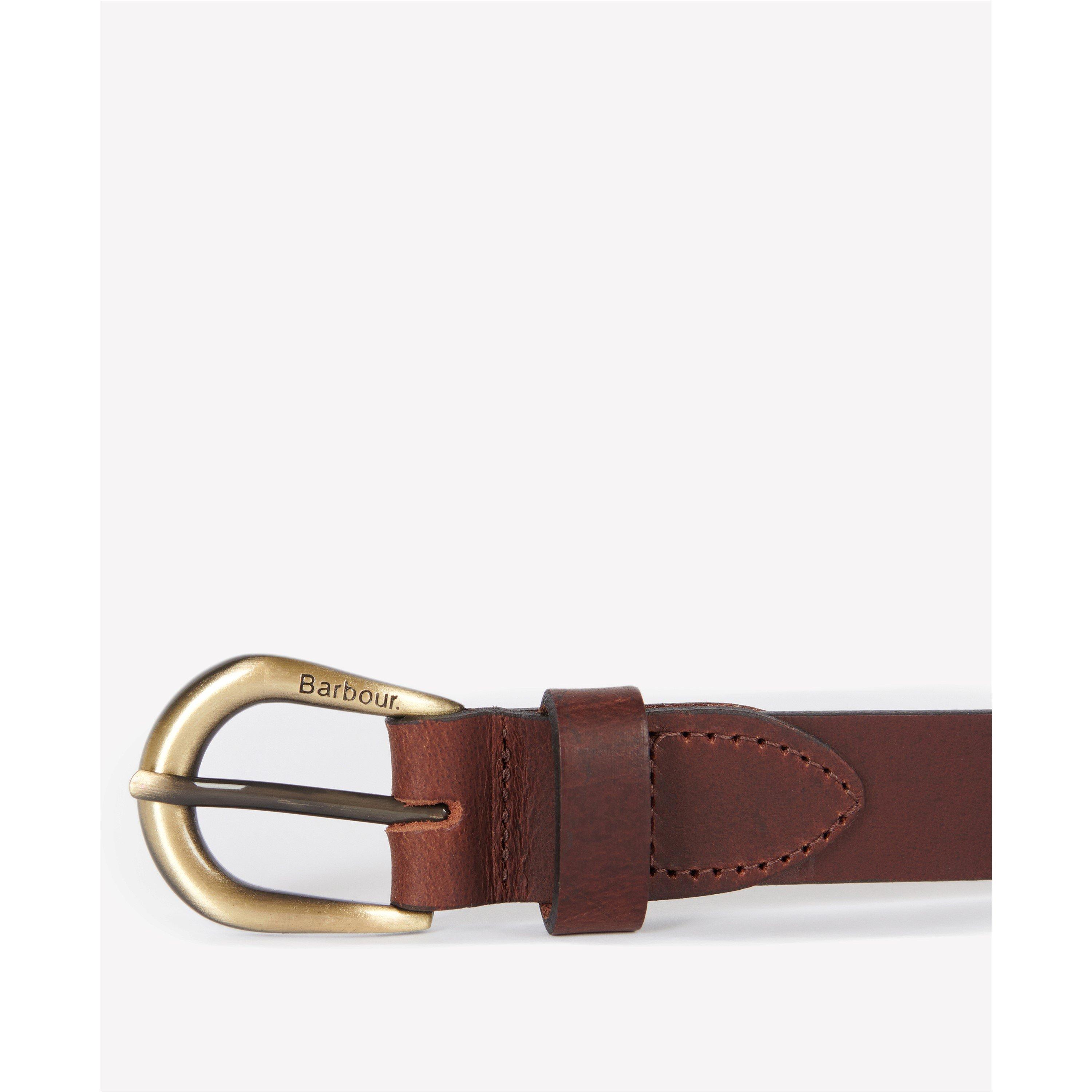 Brown - Barbour - Ladies Allanton Leather Belt - 3