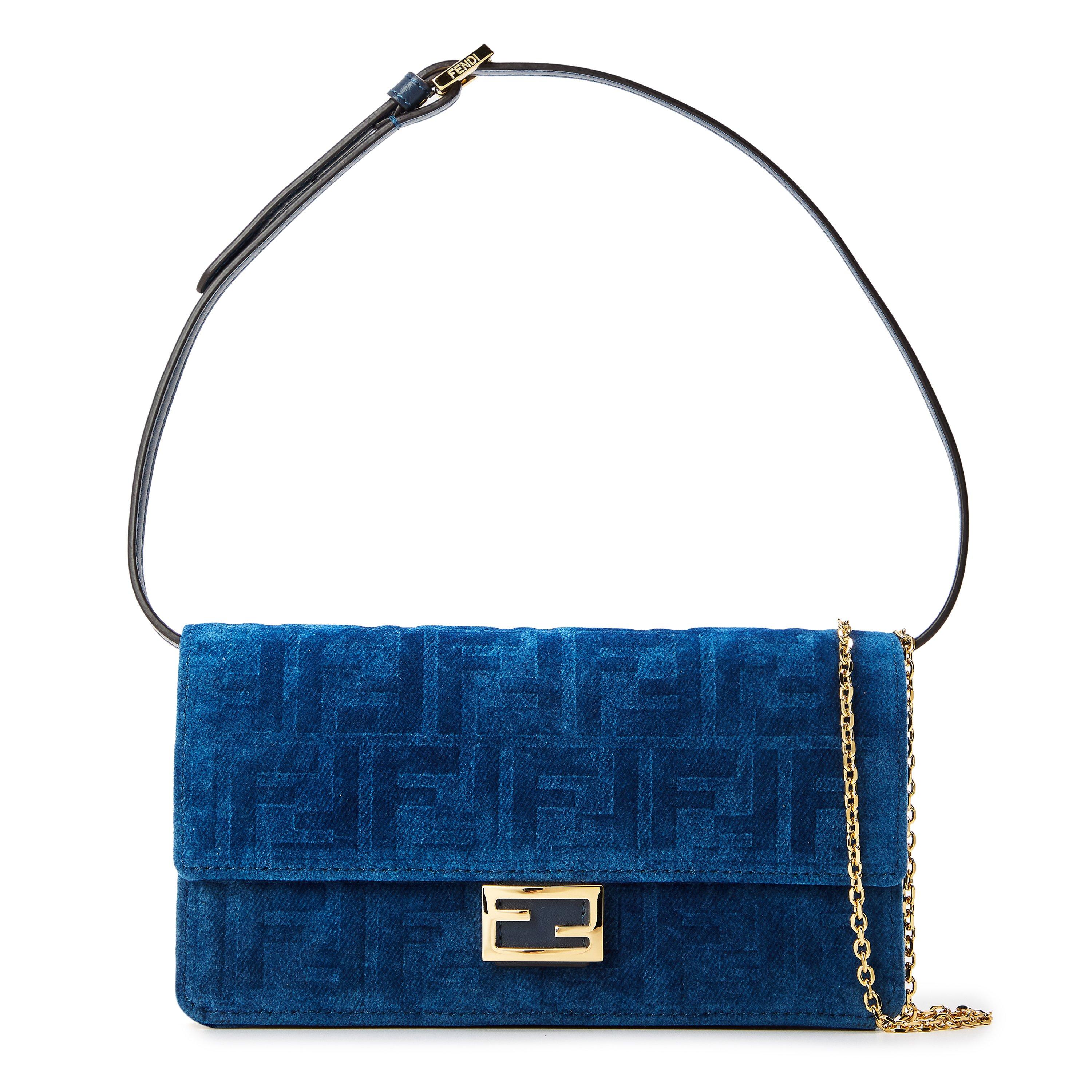 Fendi Wallet on Chain Baguette - Blue