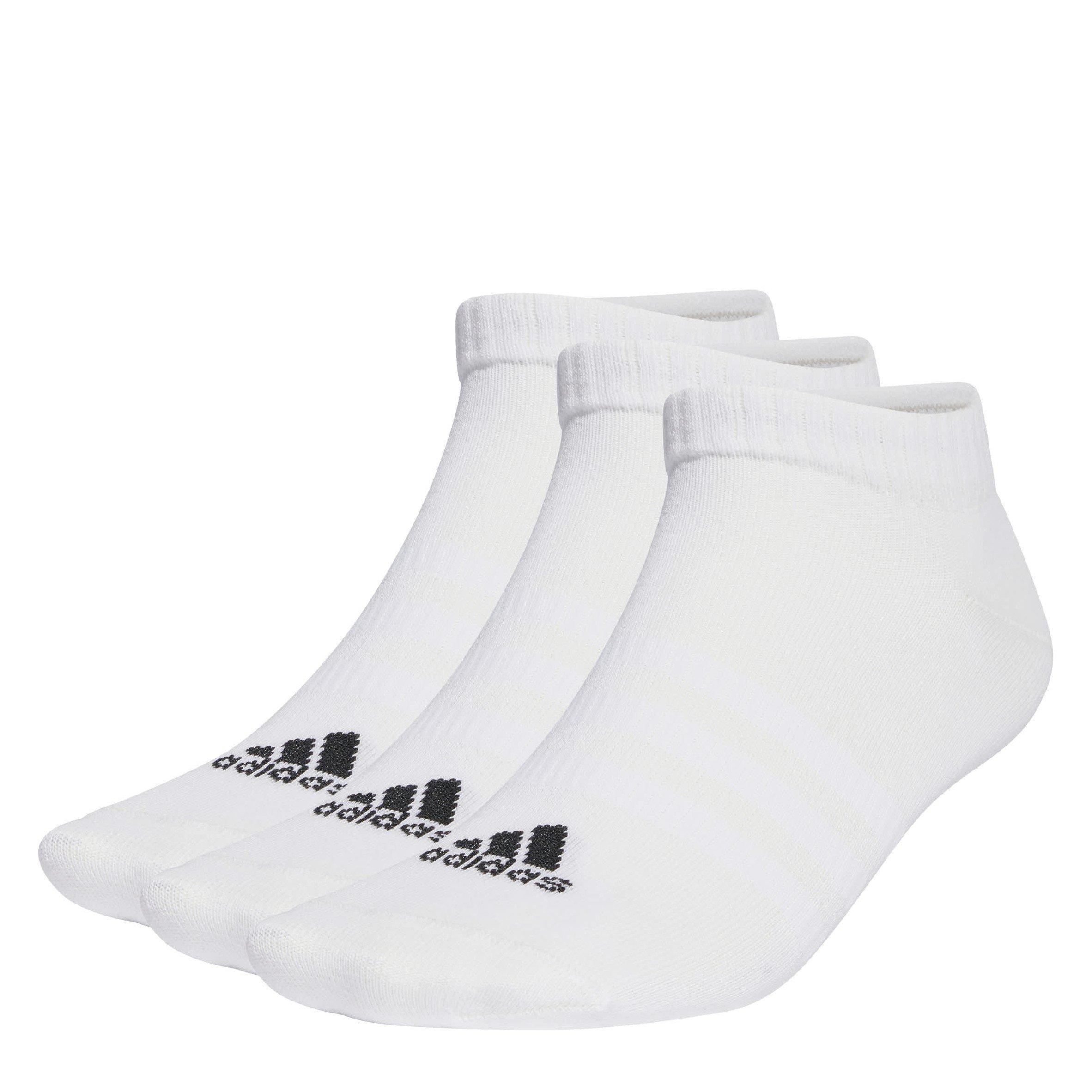 Blanc - adidas - Thin and Light Sportswear Low-Cut Socks 3 Pairs - 1