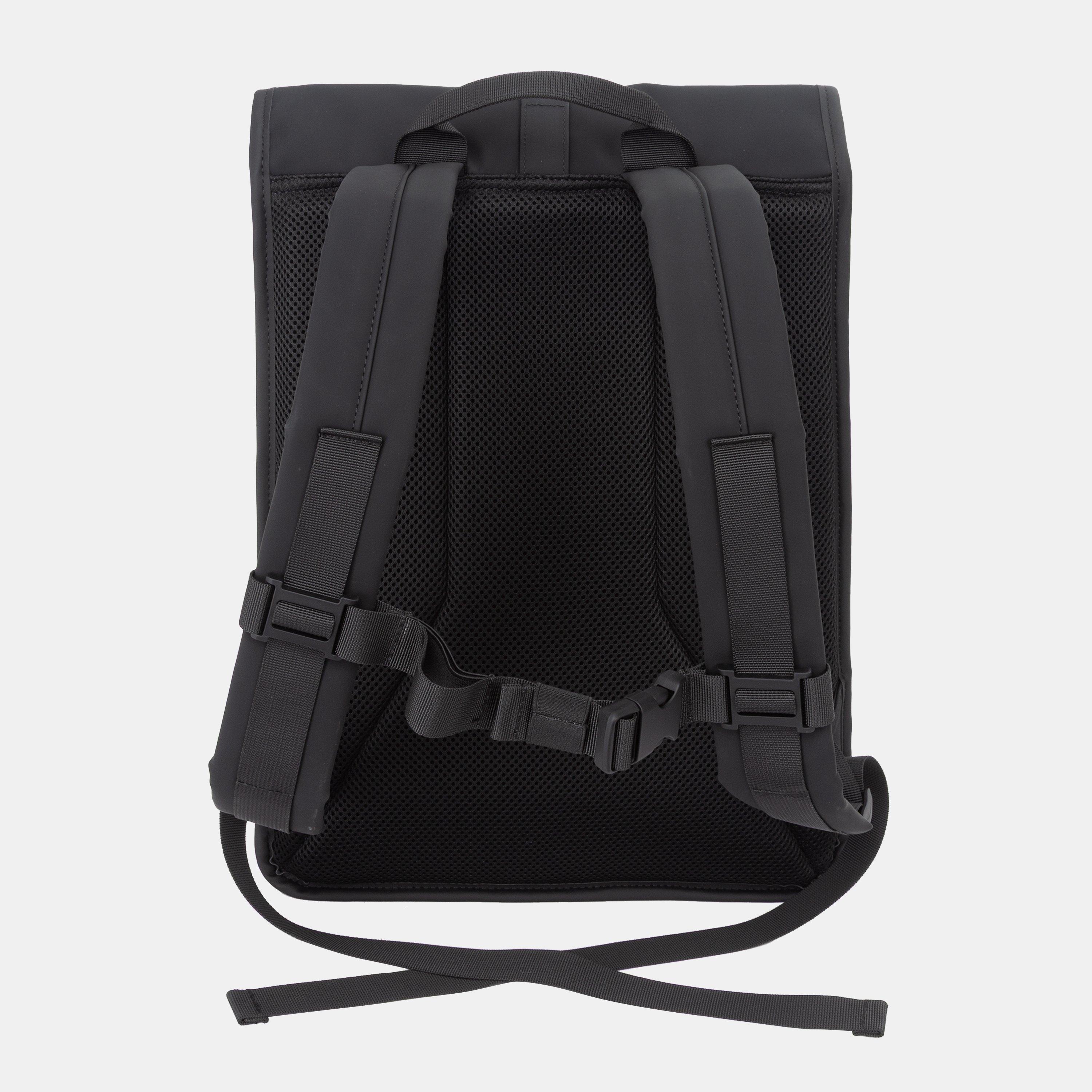 Black - Jack Wills - Roll Top Backpack - 2