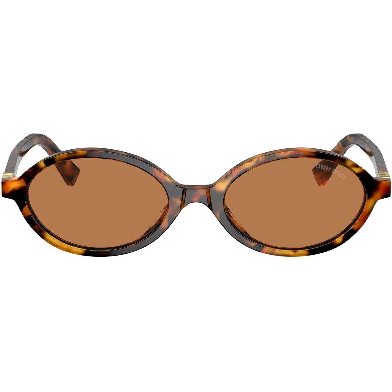 Light Havana - Miu Miu - Oval Sunglasses - 1