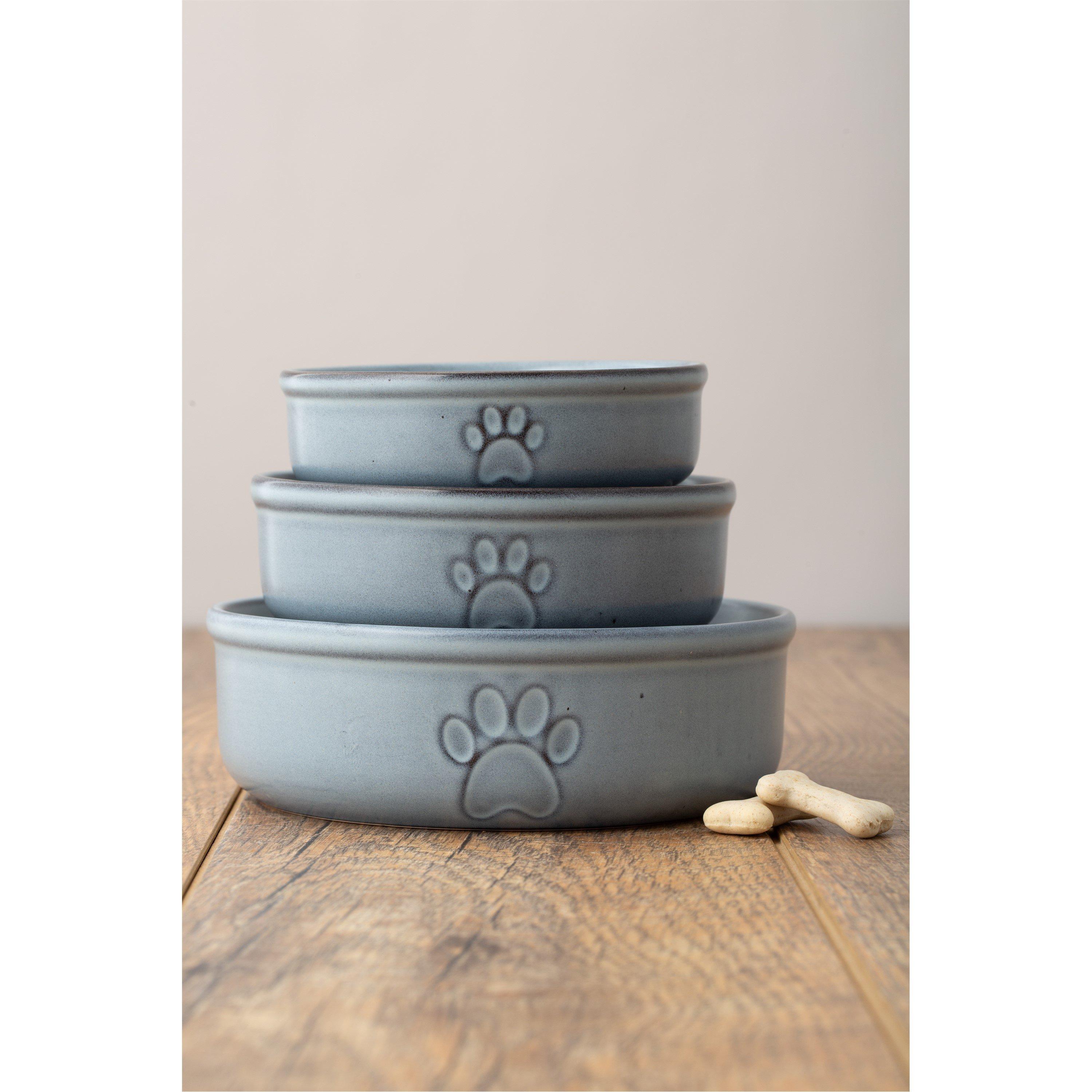 Blue - Mason Cash - Reactive Paw Pet Bowl x2