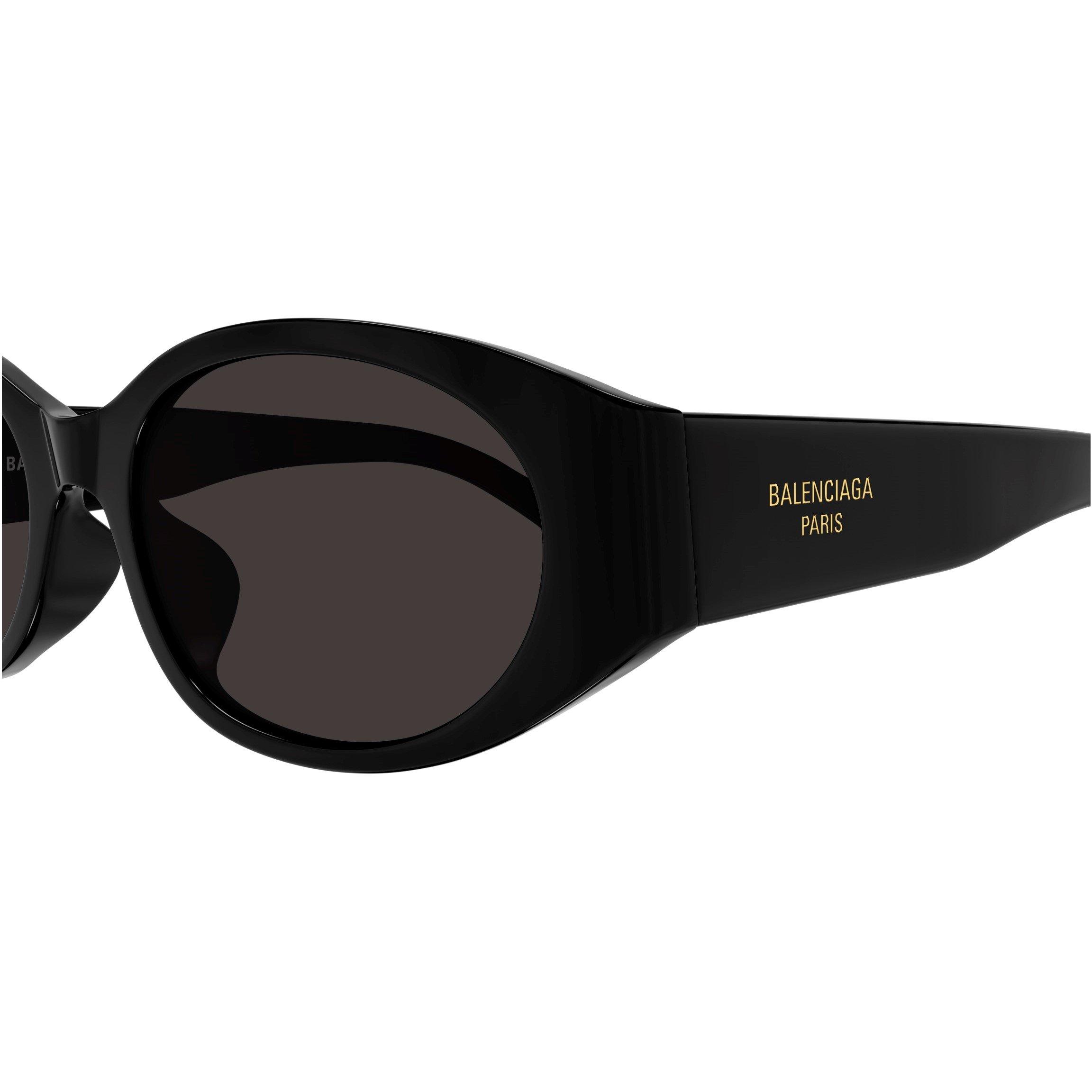 Black/Grey - Balenciaga - Oval Sunglasses - 4
