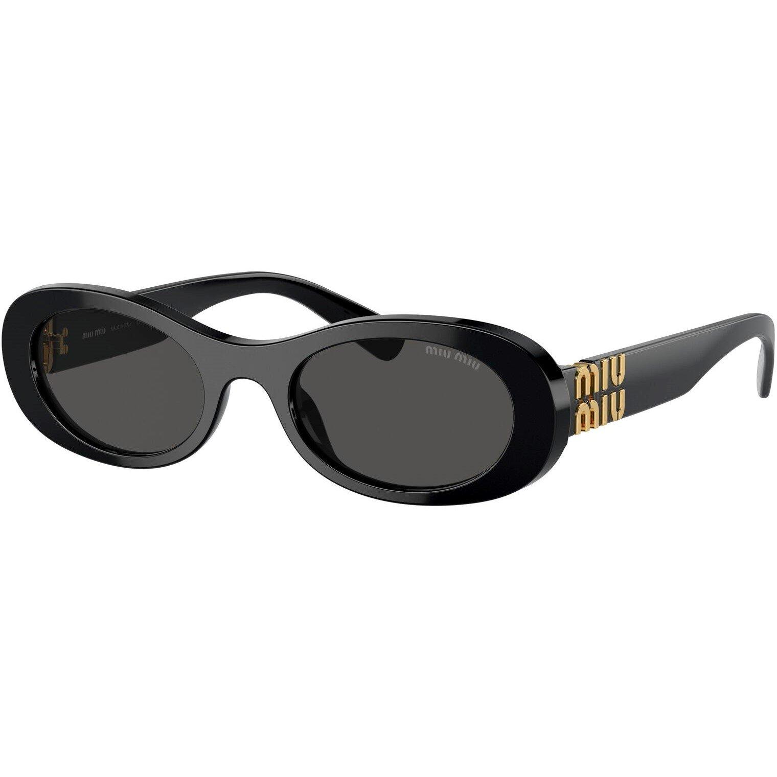 Black - Miu Miu - Oval Sunglasses - 2